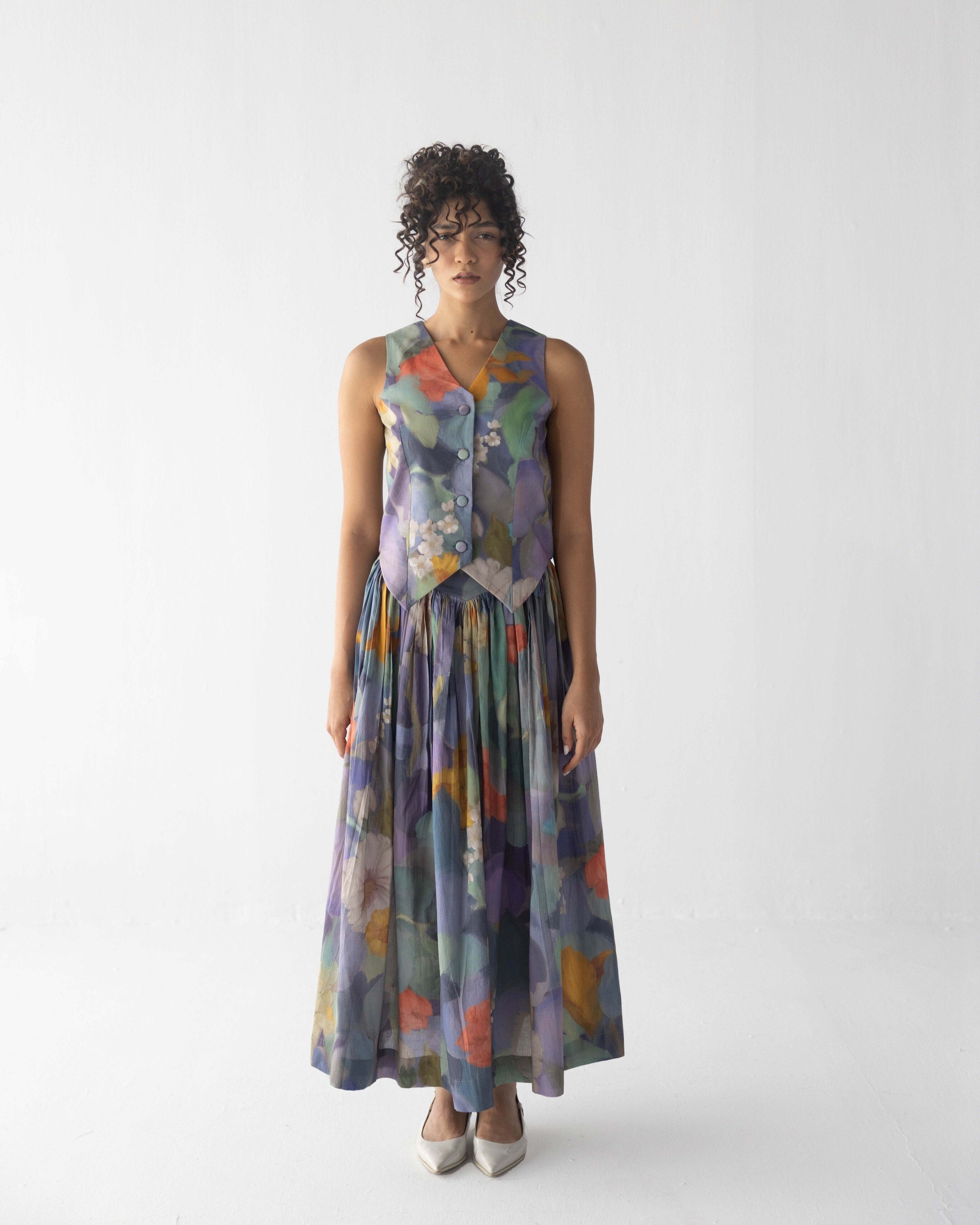 Blueberry Grove Waistcoat & Skirt Set