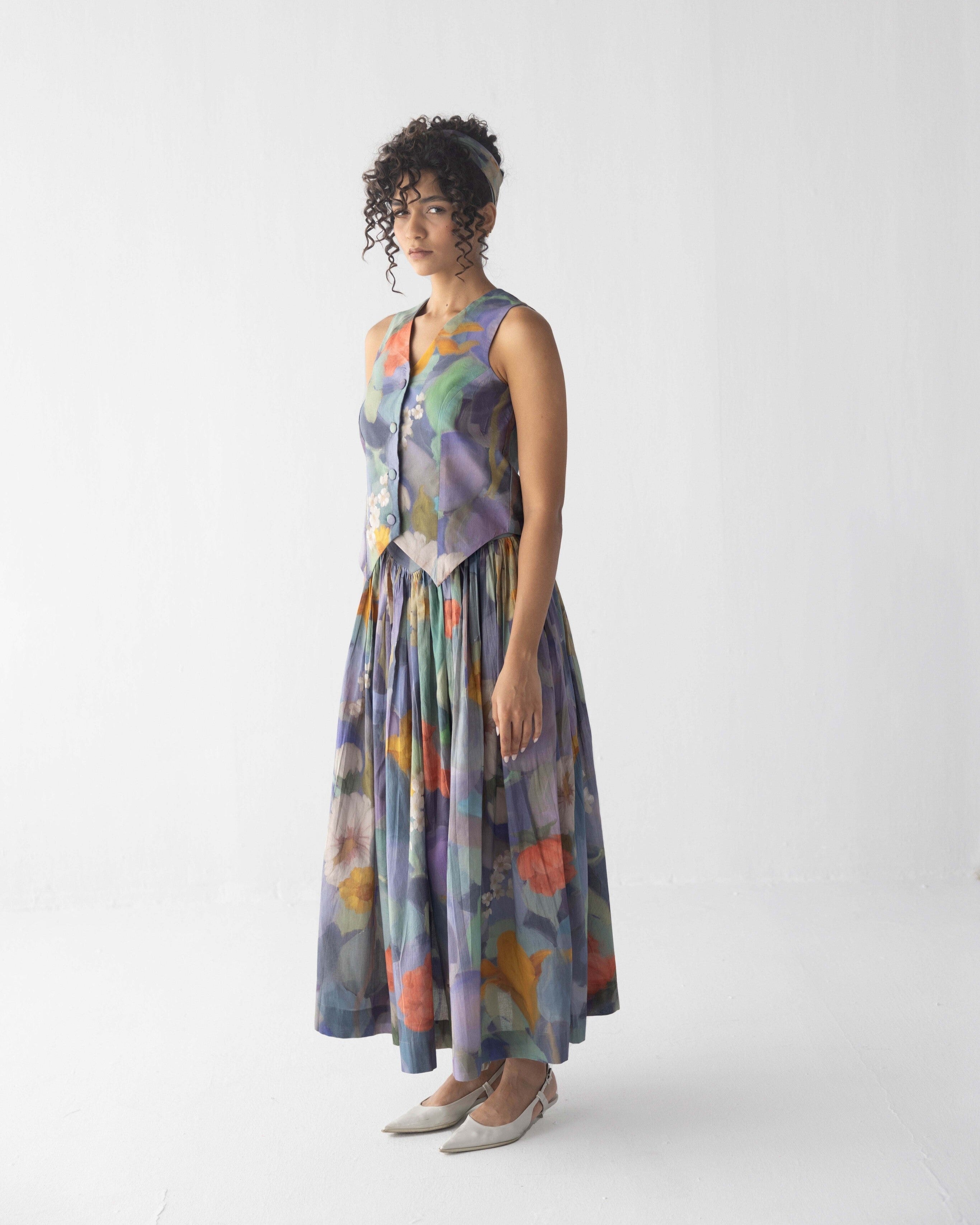 Blueberry Grove Waistcoat & Skirt Set