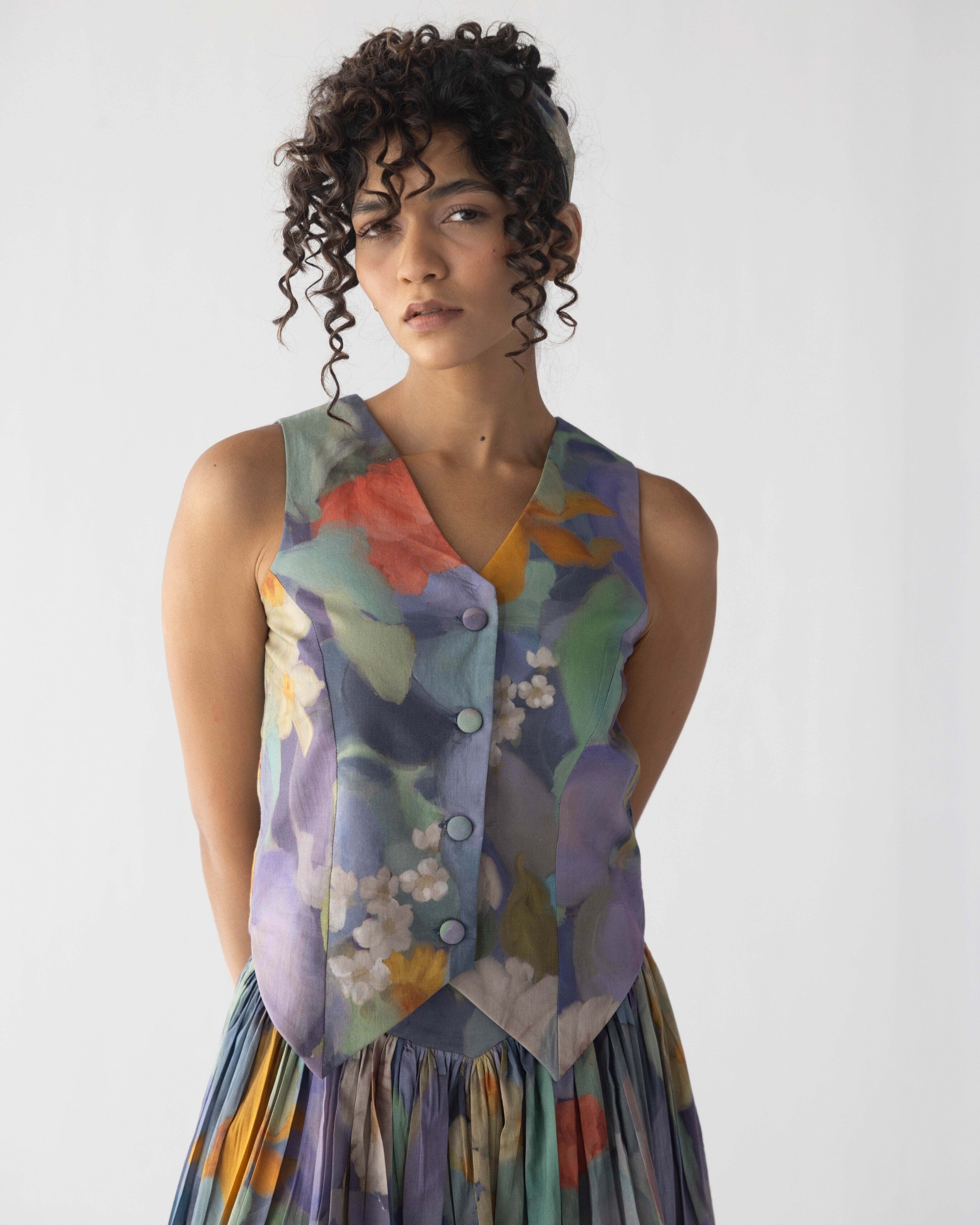 Blueberry Grove Waistcoat & Skirt Set