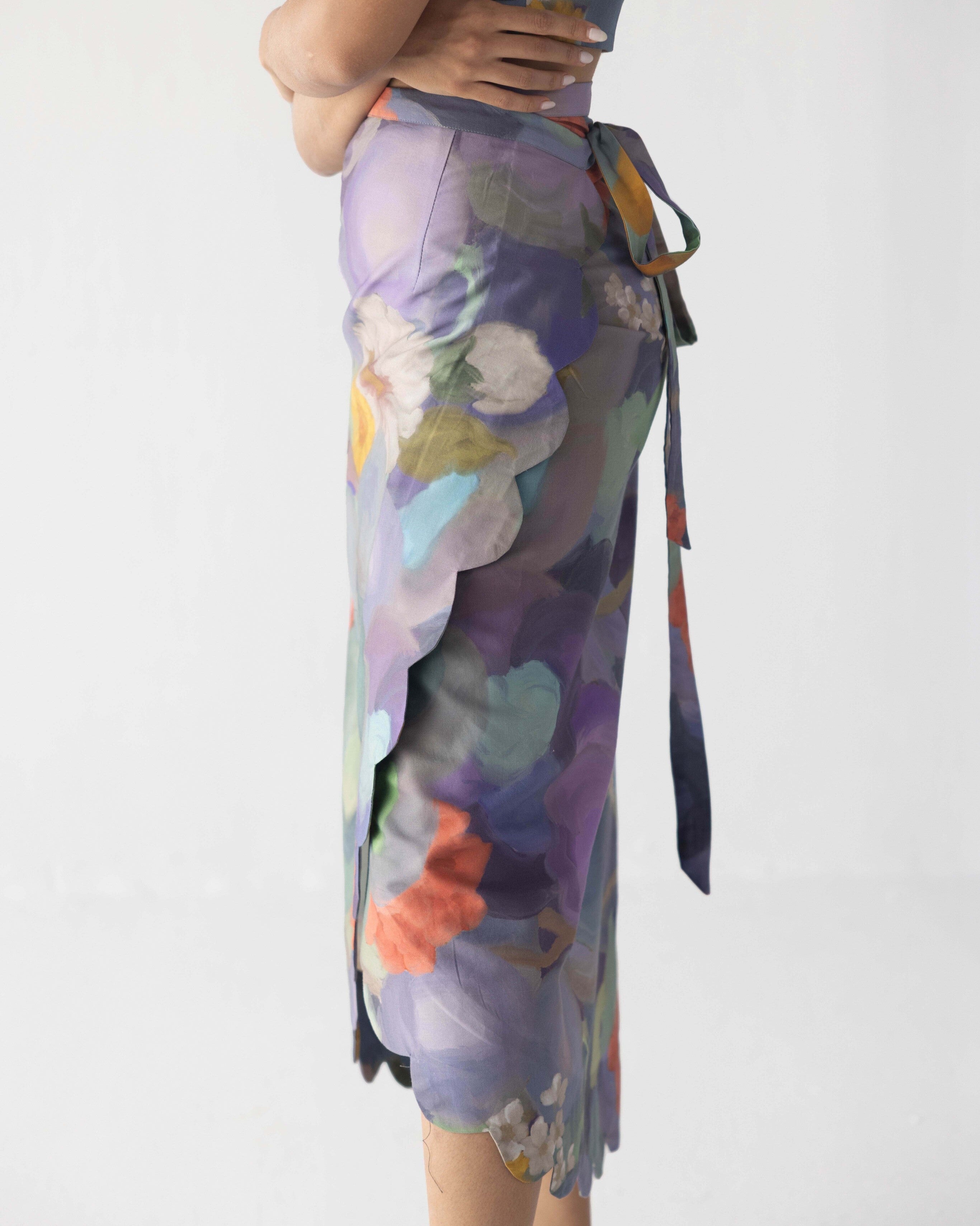 Blueberry Grove Scallop Skirt & Top set