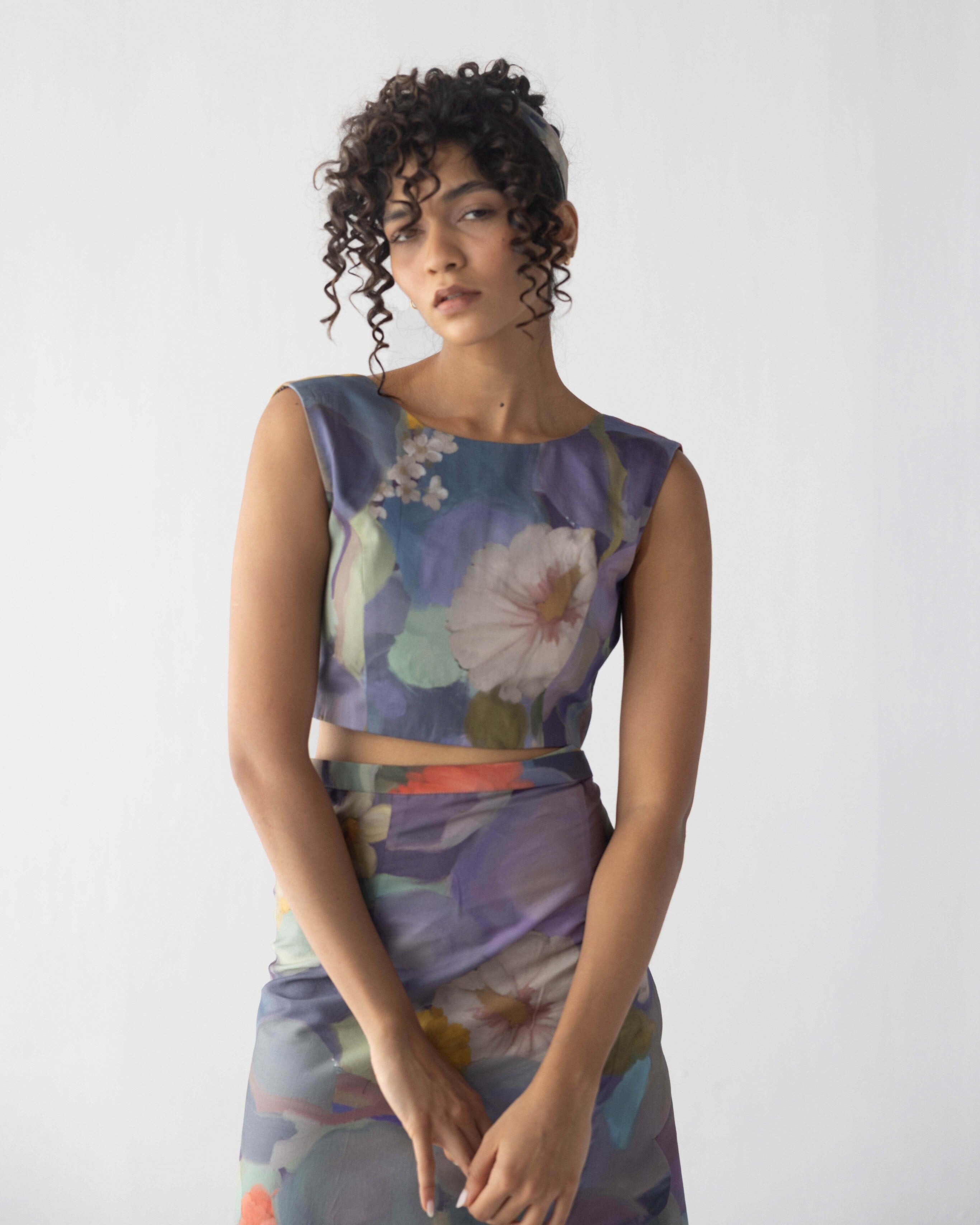 Blueberry Grove Scallop Skirt & Top set