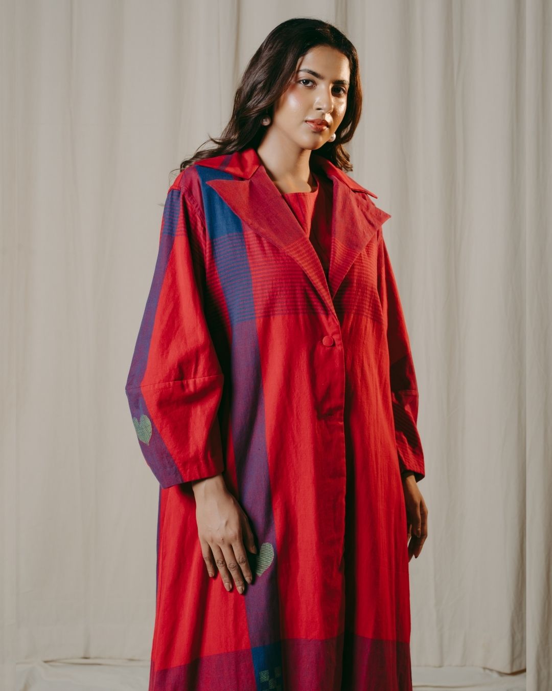 Cinzia Red Handwoven Jacket