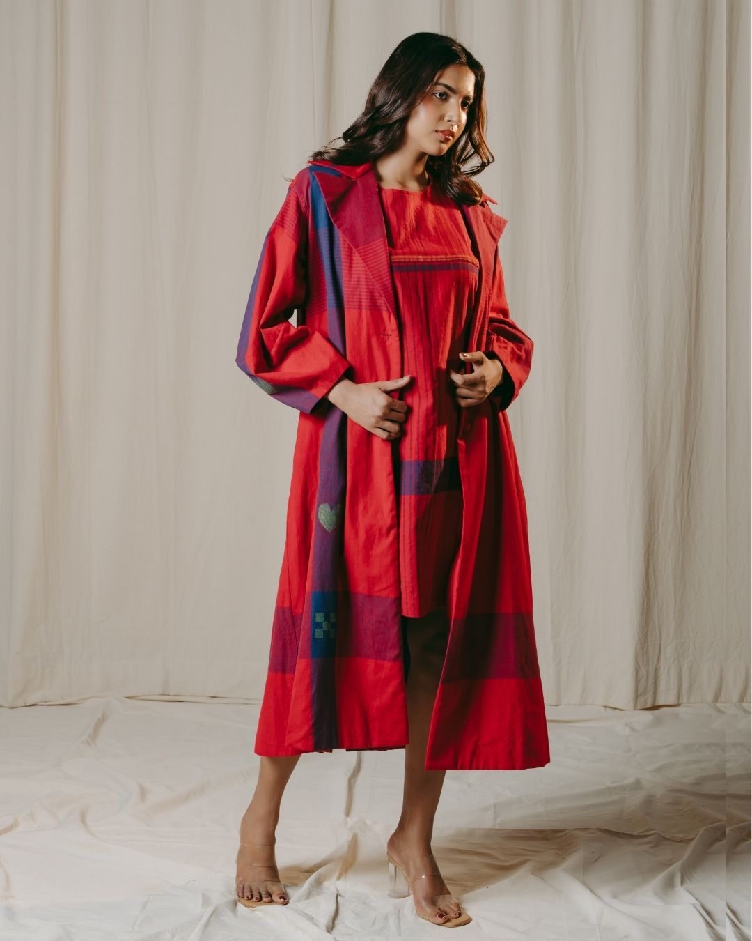 Cinzia Red Handwoven Jacket