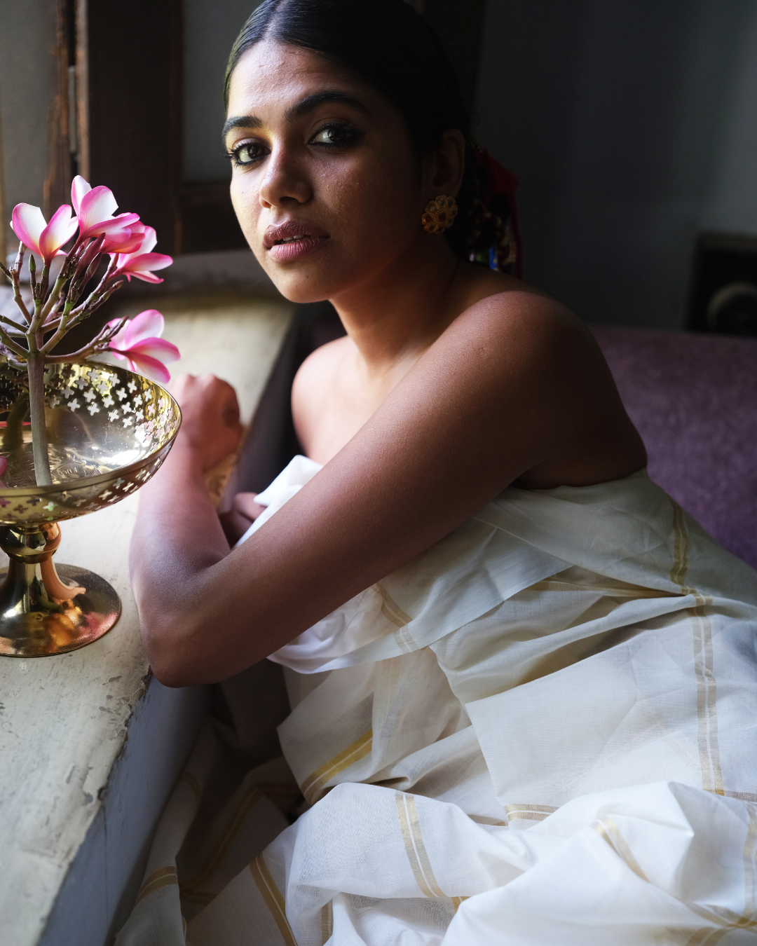 Thankamani Check Kasavu Saree