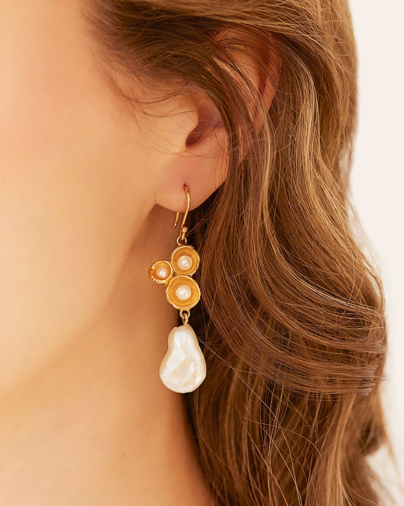 Baroque Pearl Barnacle Drops