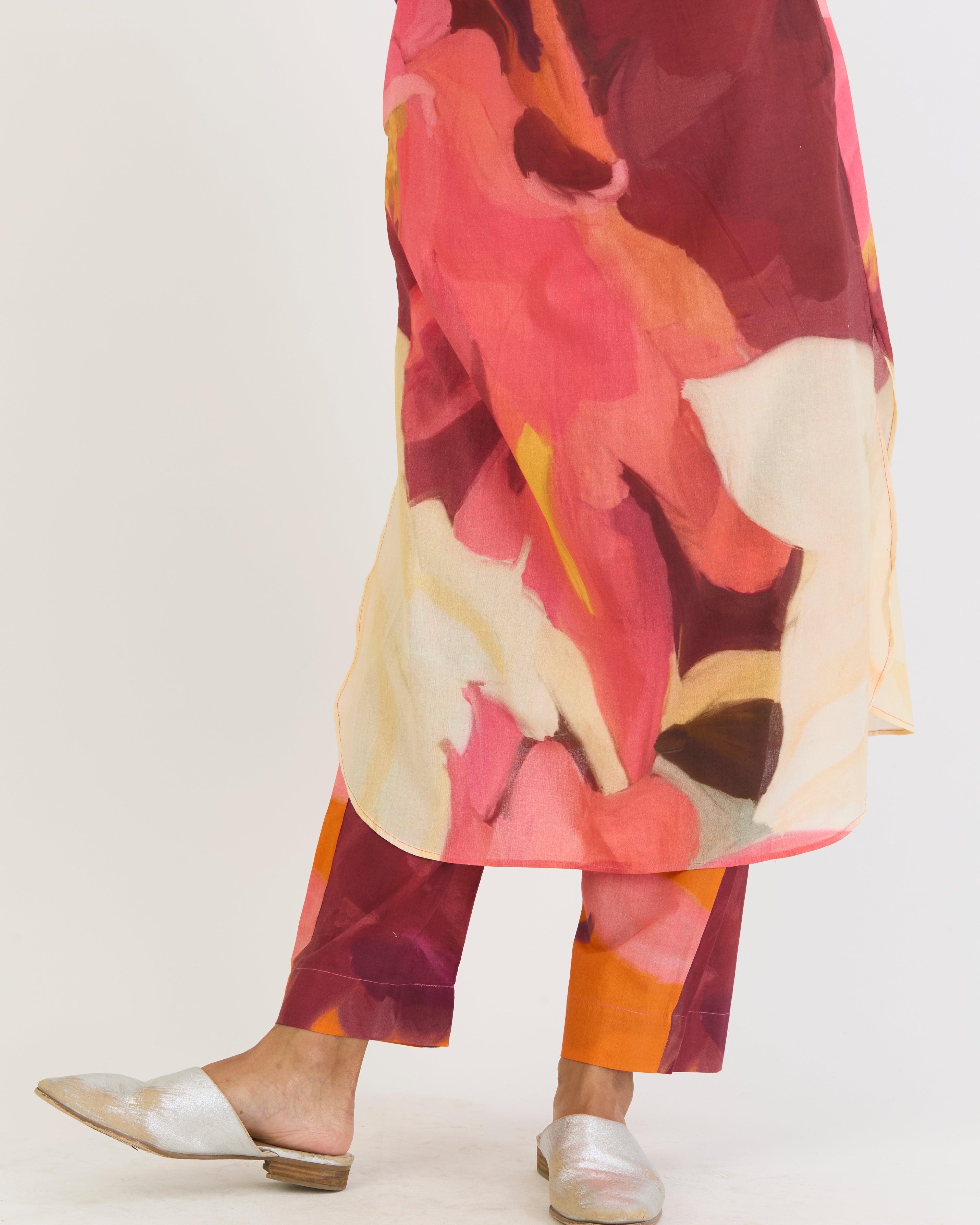 Cherry Long Kurta Set