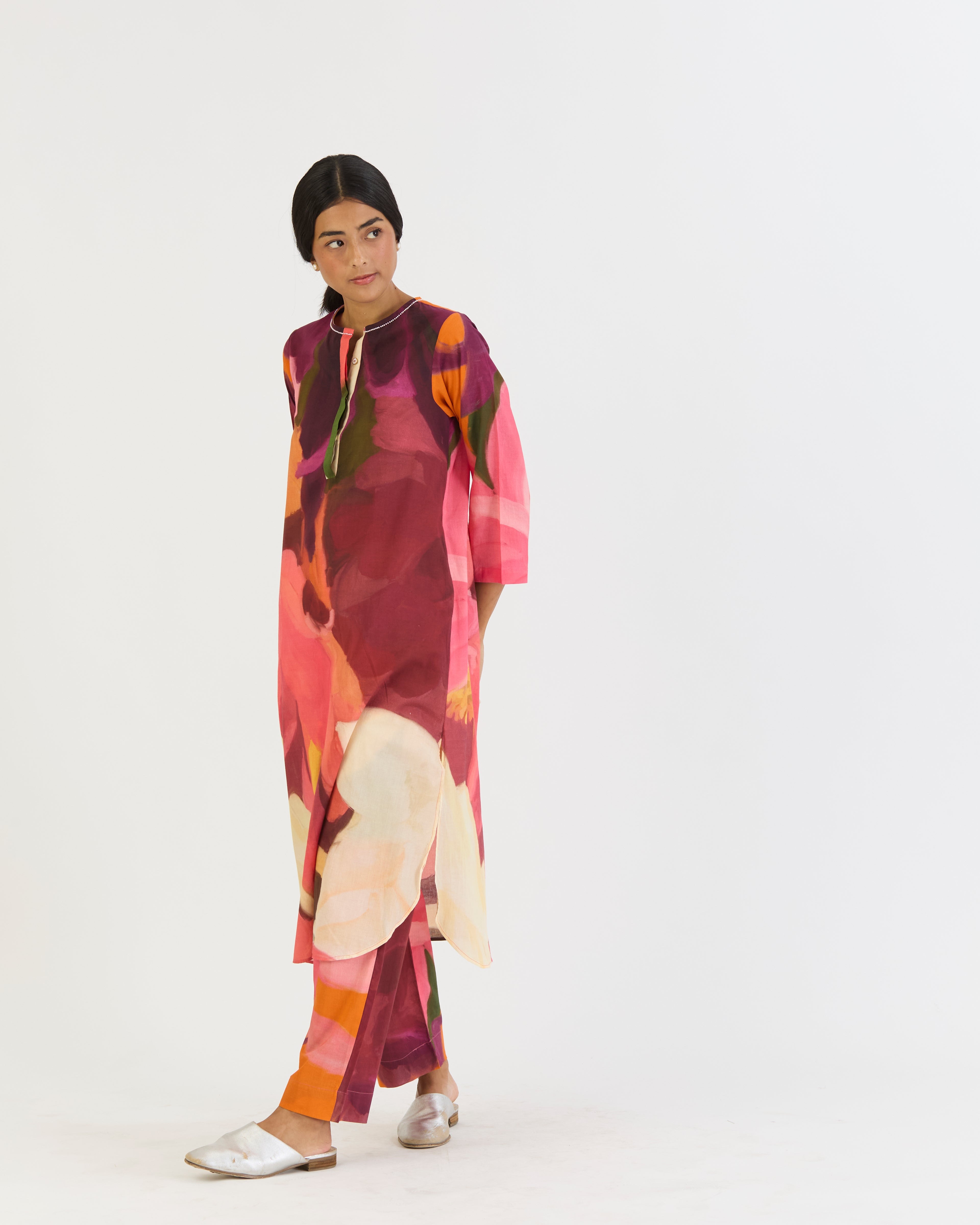 Cherry Long Kurta Set