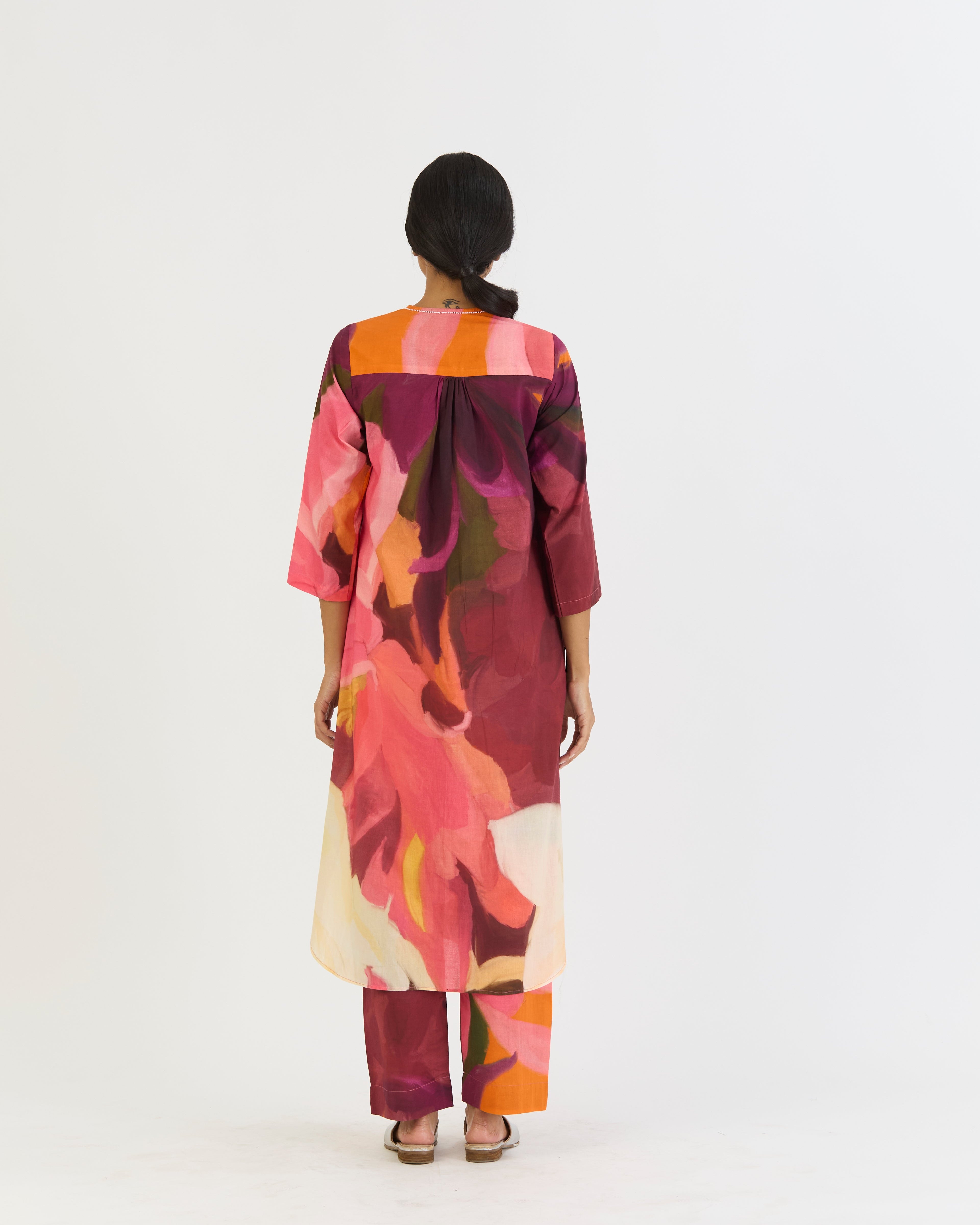 Cherry Long Kurta Set