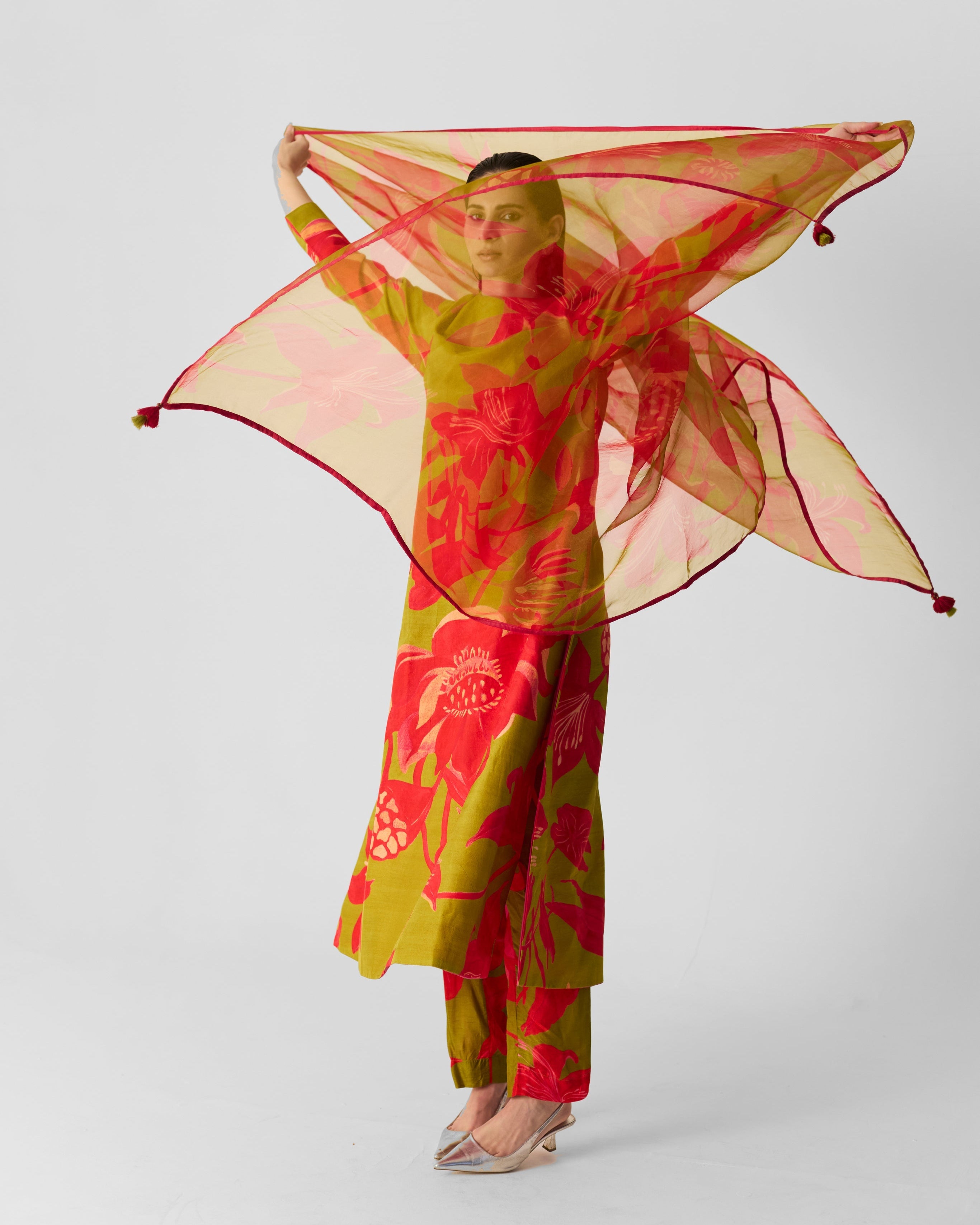 Lian Lime Long Kurta Set