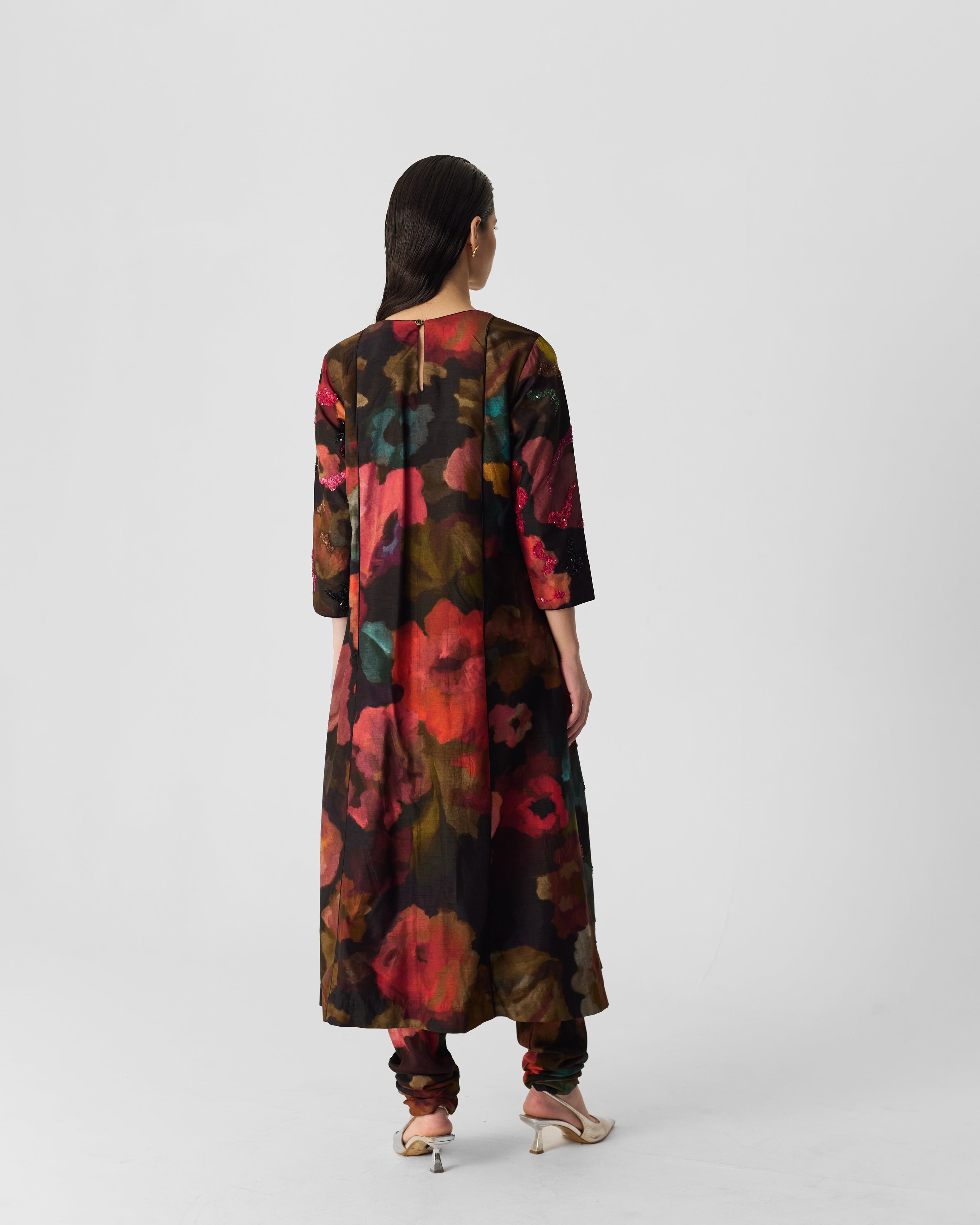 Furong Kalidar Embroidered Kurta Set