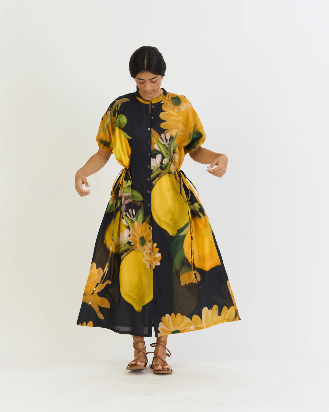Pomello Side Tie Up Dress