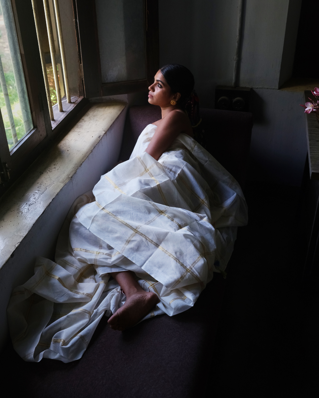 Thankamani Check Kasavu Saree