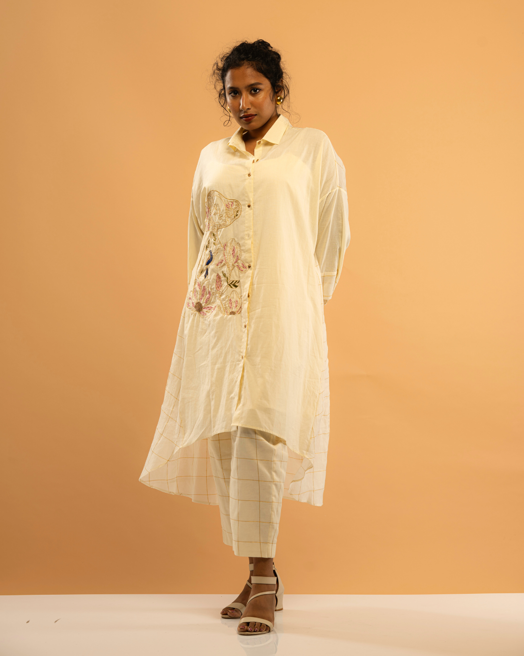 Shaili | White Formal-Style Kurta