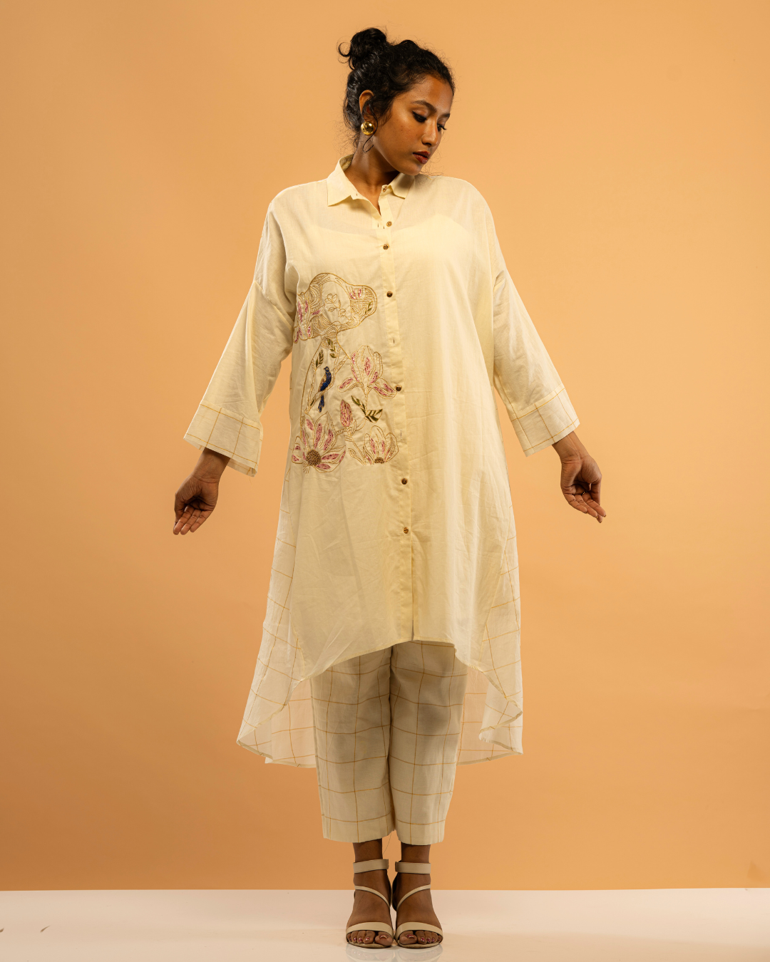 Shaili | White Formal-Style Kurta