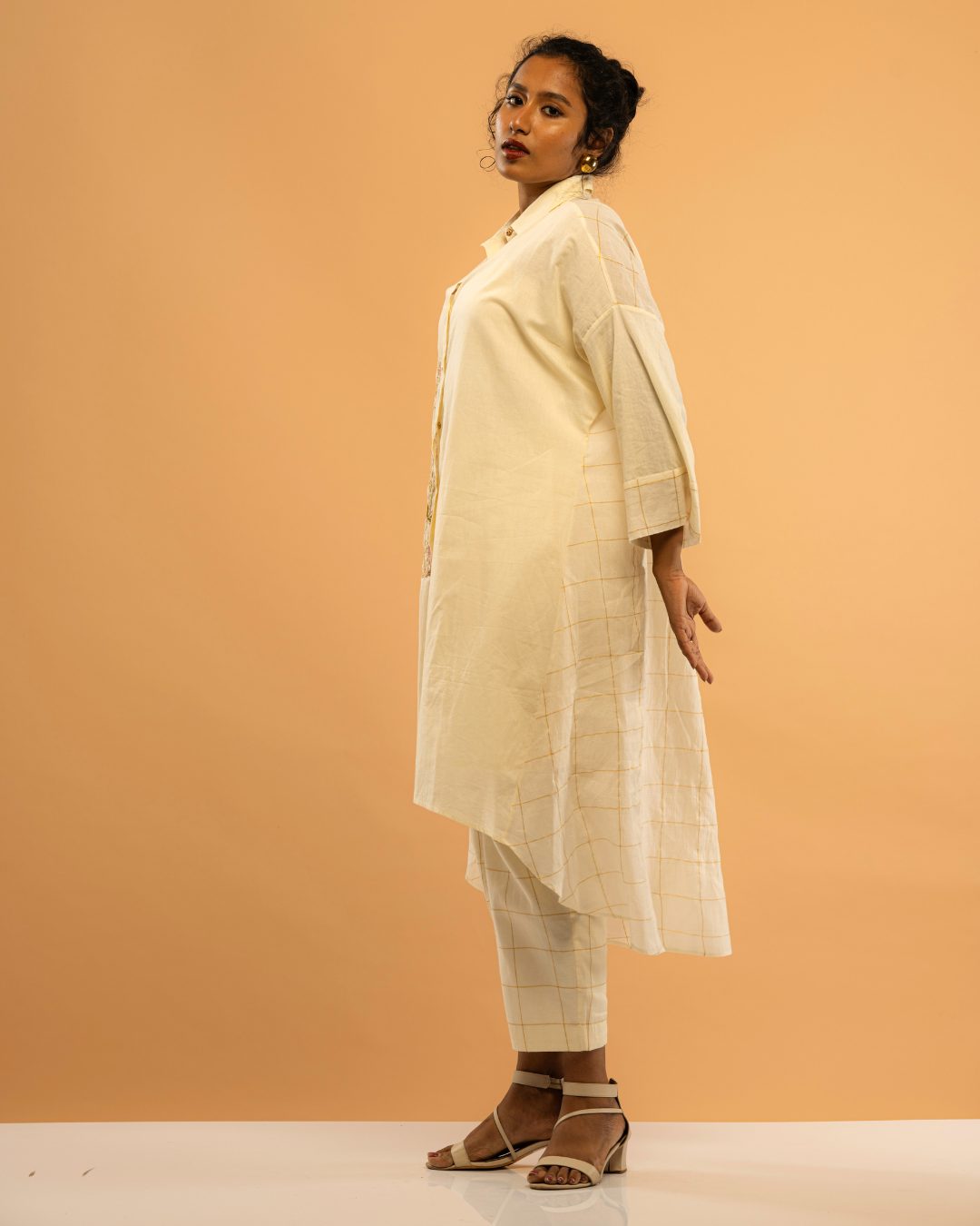 Shaili | White Formal-Style Kurta