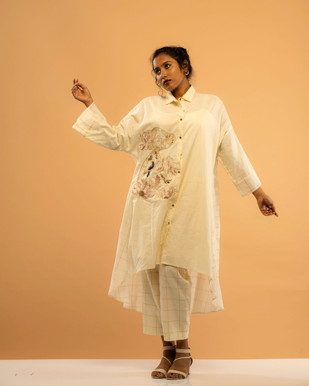 Shaili | White Formal-Style Kurta