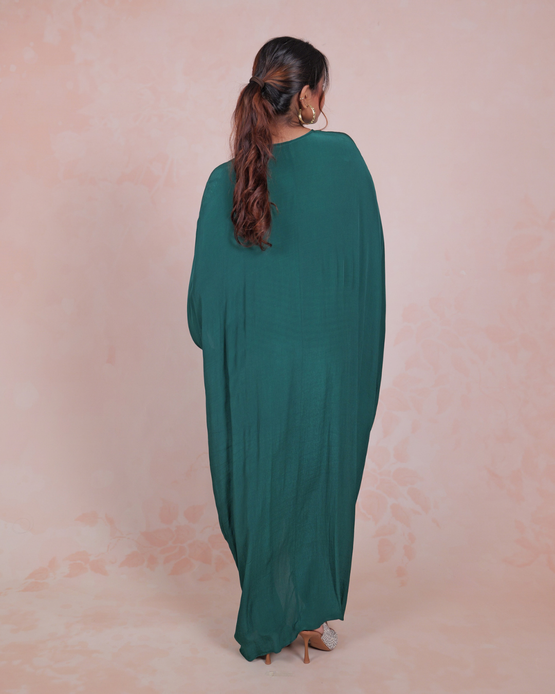 Emerald Green Ruched Kaftan