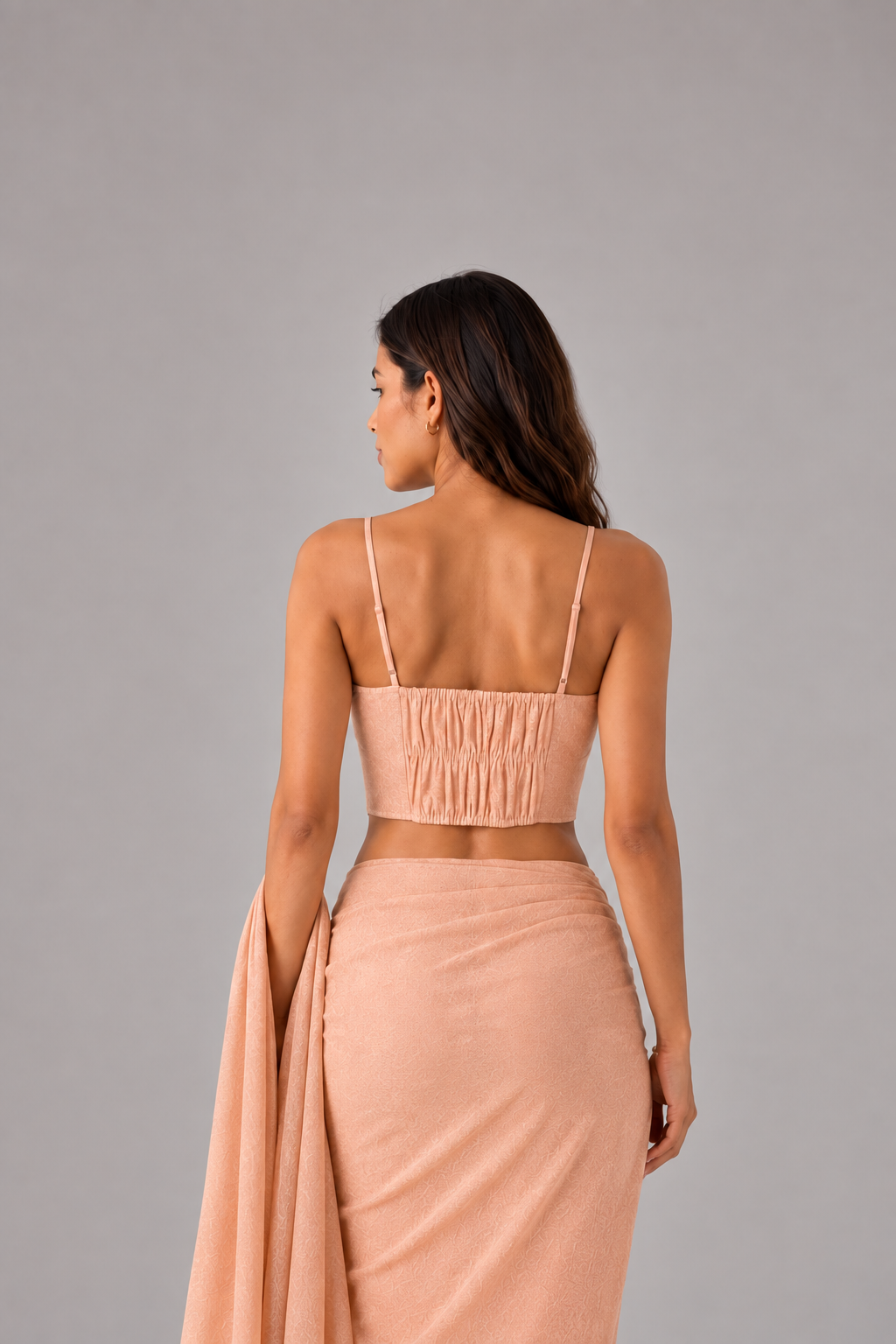 Peach Mesh Corset