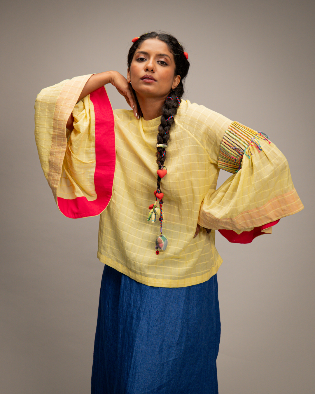 Beatrina Buttercup Yellow Banana Fiber Top