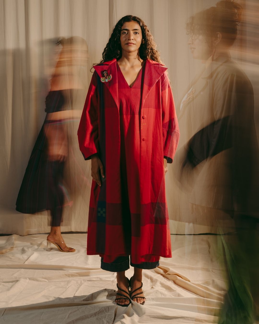 Cinzia Red Handwoven Jacket