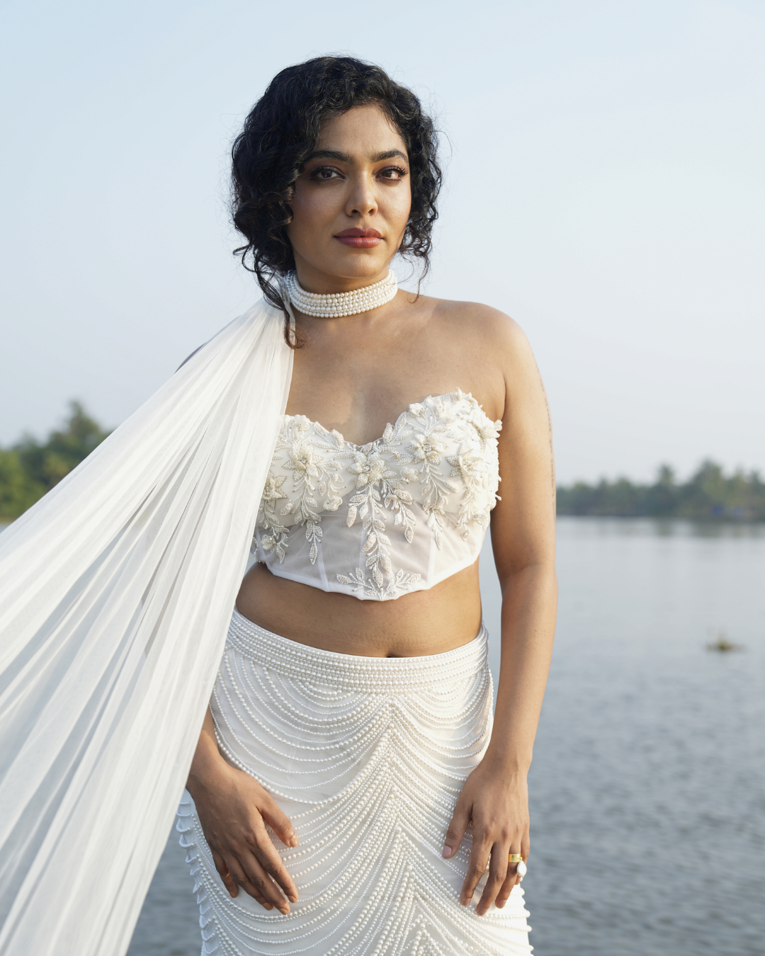 Strapless Bridal Co-ord Set Ensemble