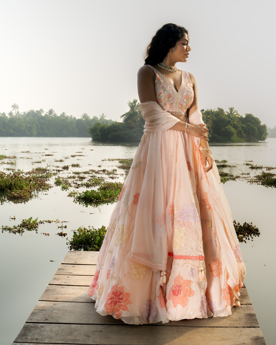 Petal Blush Embroidered Lehenga