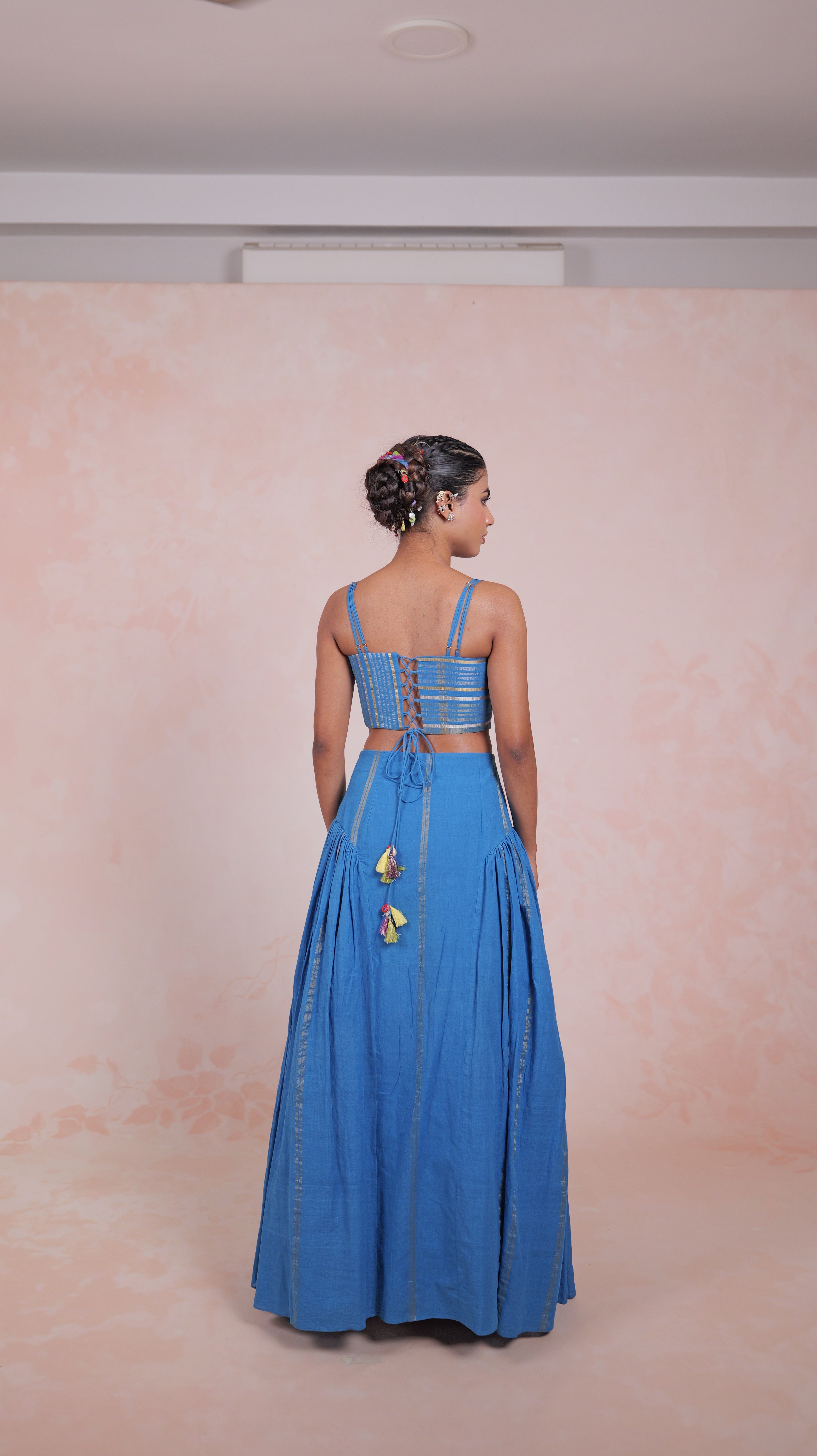 Ravini Kasavu Bustier Skirt Set