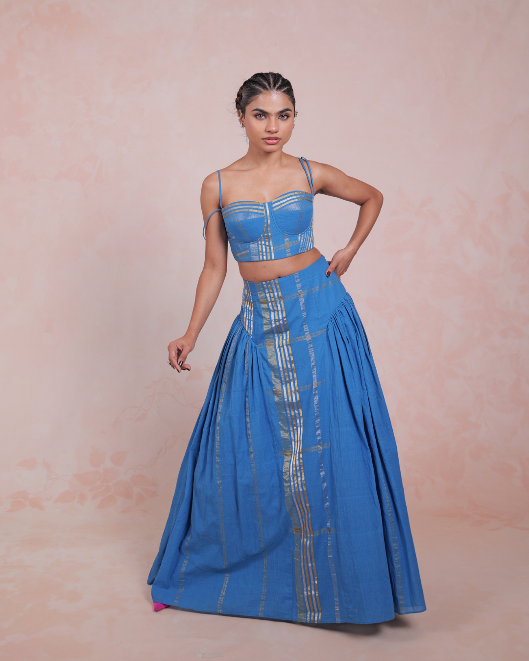 Ravini Kasavu Bustier Skirt Set