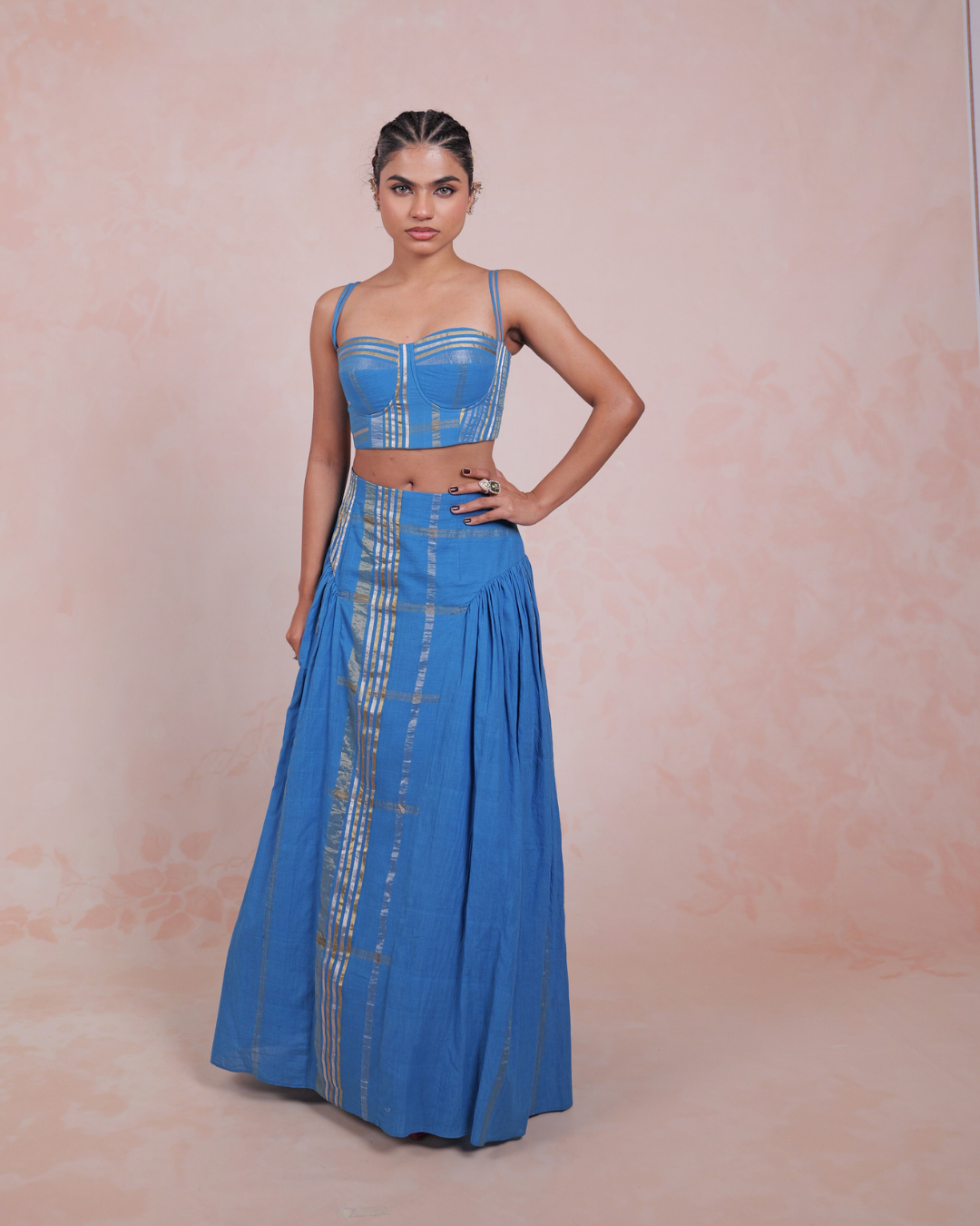 Ravini Kasavu Bustier Skirt Set