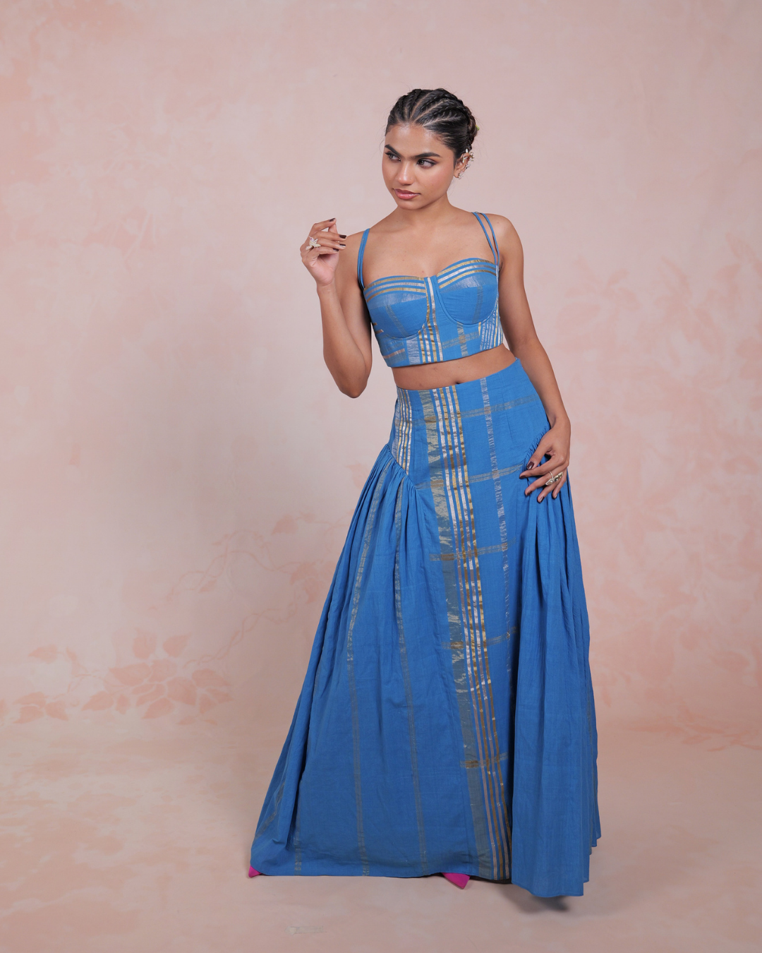 Ravini Kasavu Bustier Skirt Set