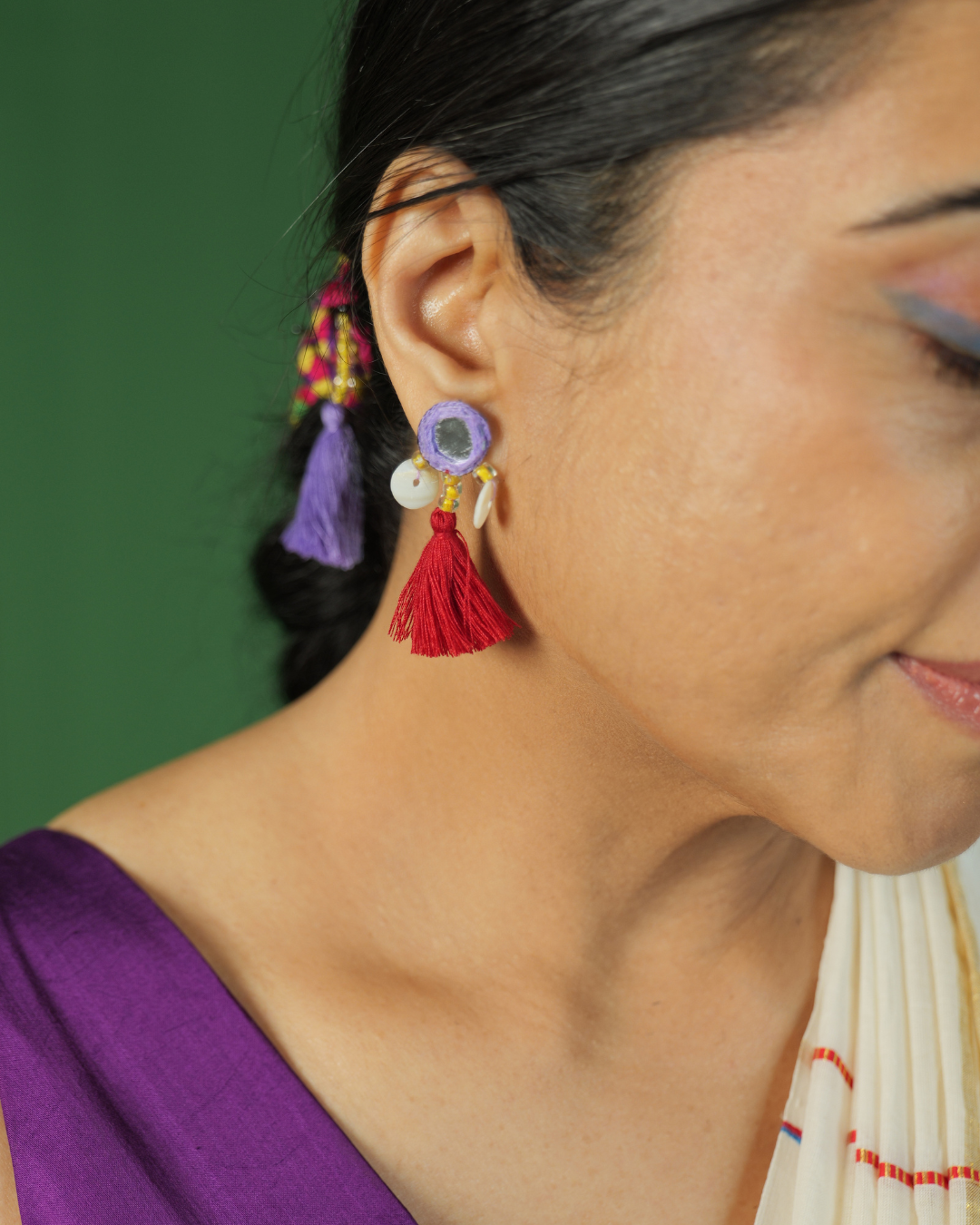 Ambili Multicolor Tassel Earring