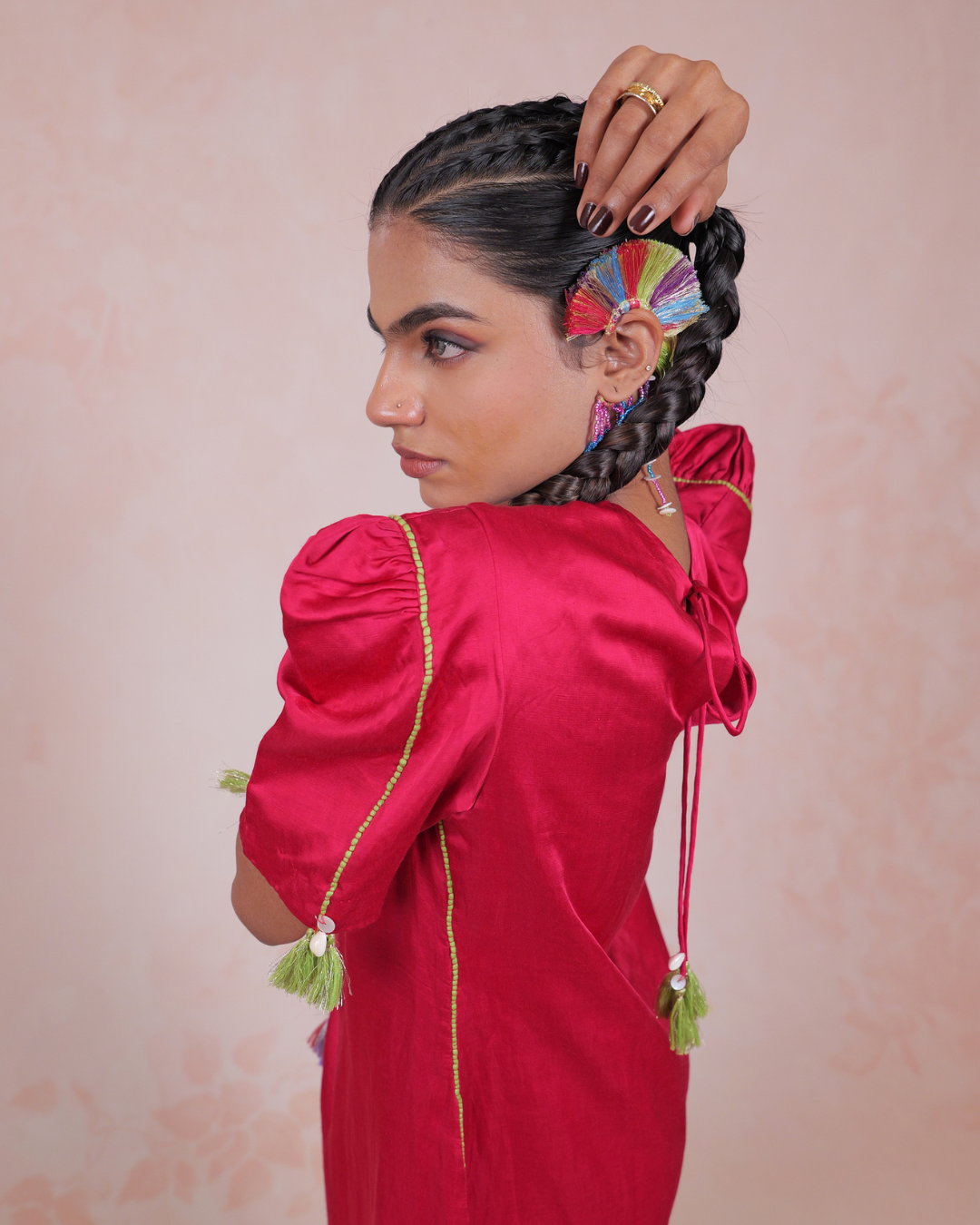 Eshani Multicolor Beaded Ear Cuff