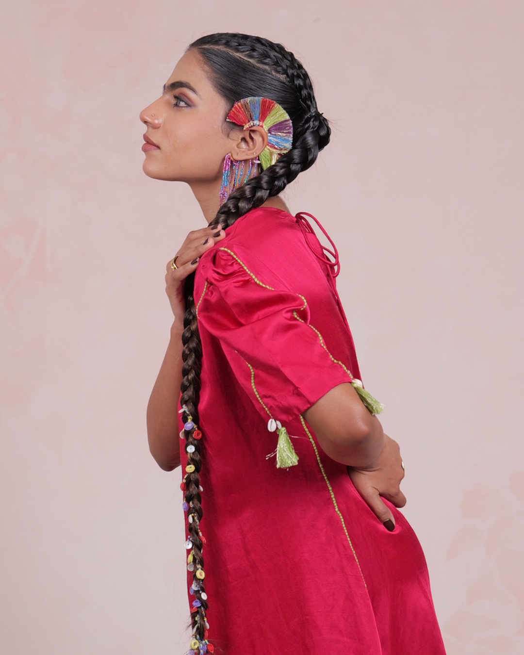 Eshani Multicolor Beaded Ear Cuff