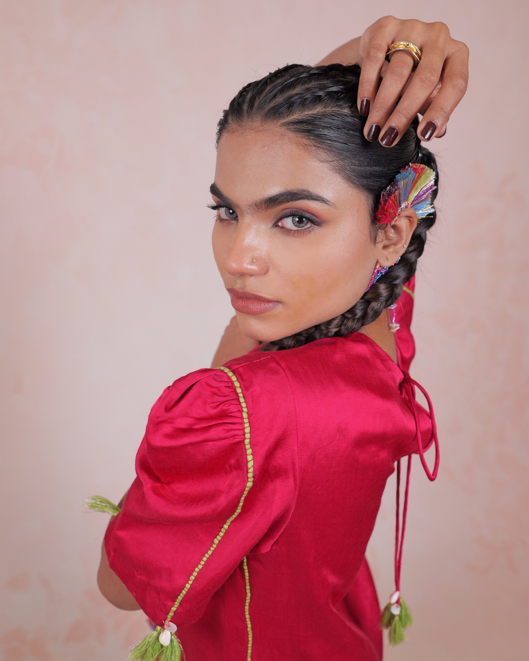 Eshani Multicolor Beaded Ear Cuff
