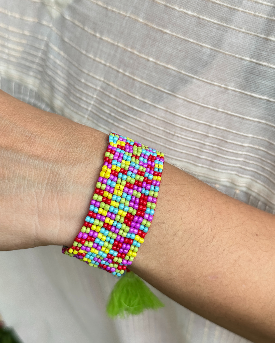 Rakhee Boho Multicolor Beaded Handcuff