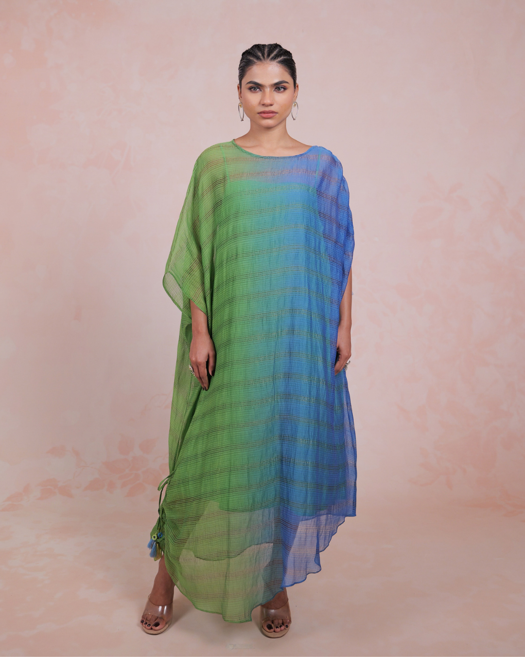 Swarangi Blue Green Ombre Kaftan