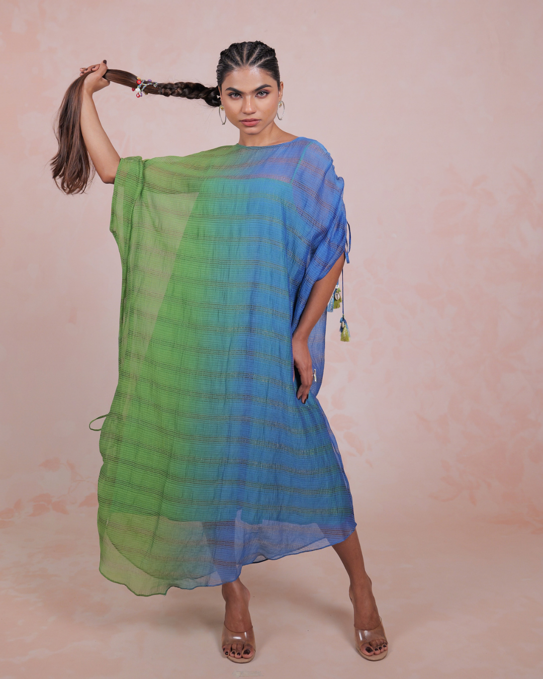 Swarangi Blue Green Ombre Kaftan
