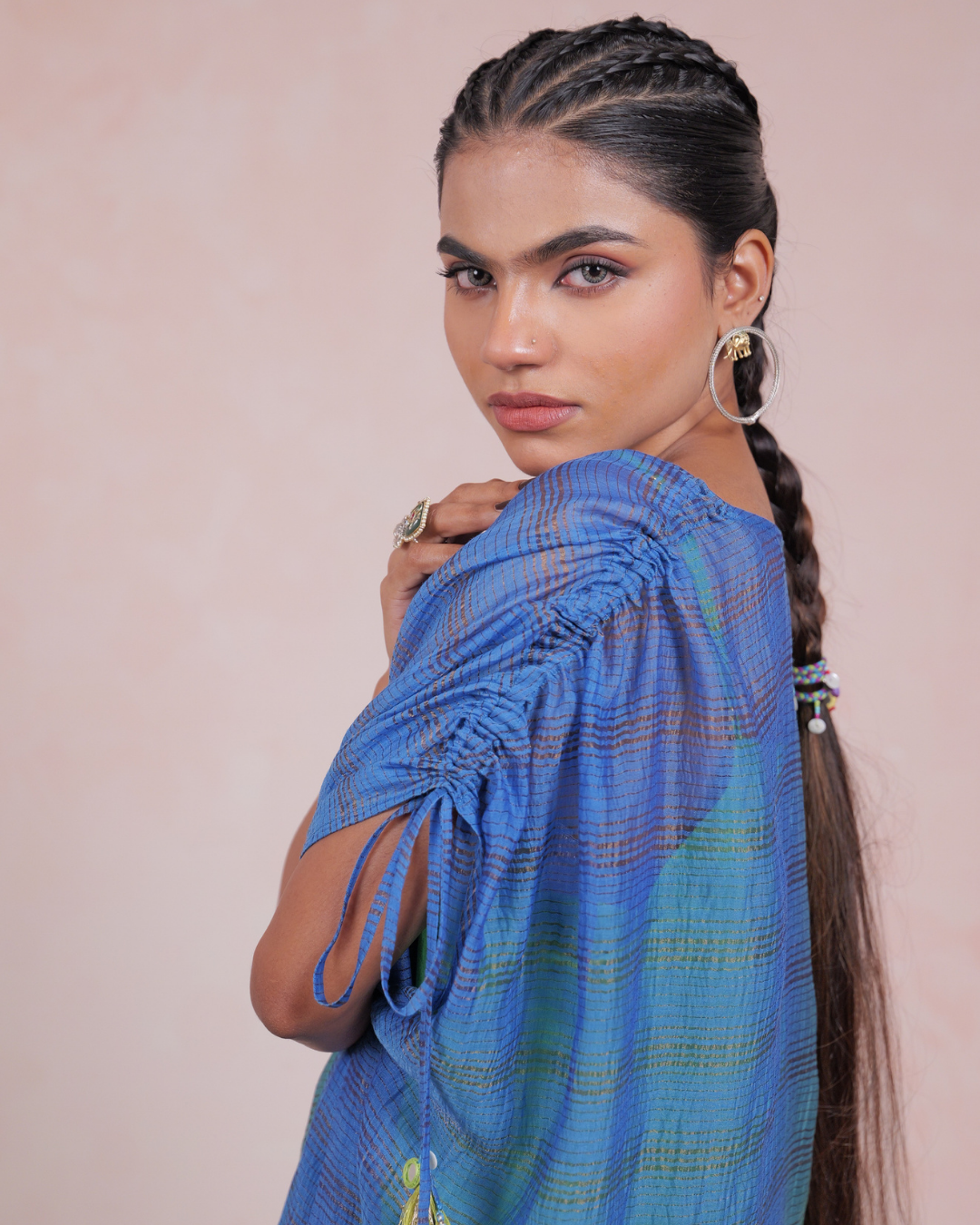 Swarangi Blue Green Ombre Kaftan
