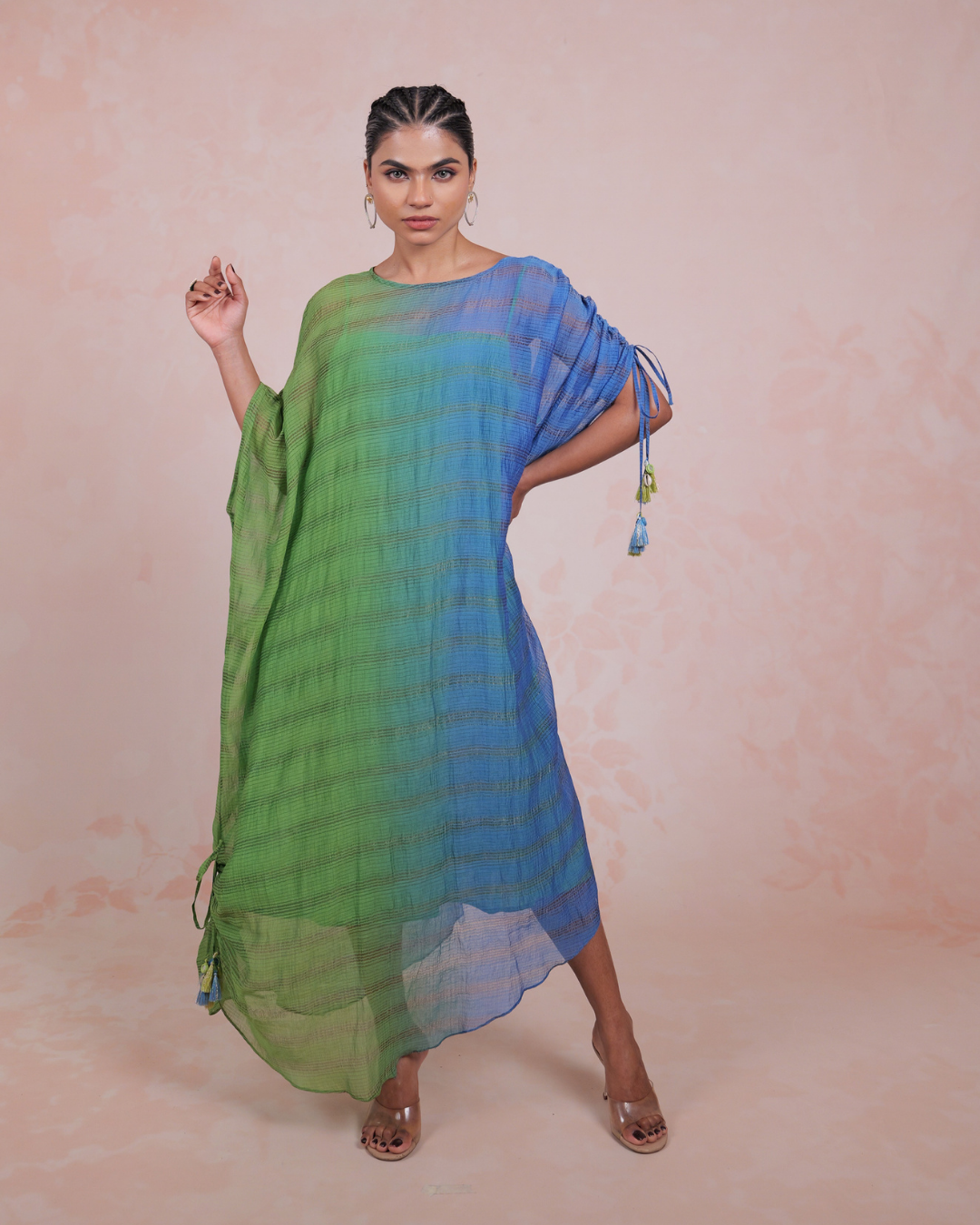 Swarangi Blue Green Ombre Kaftan