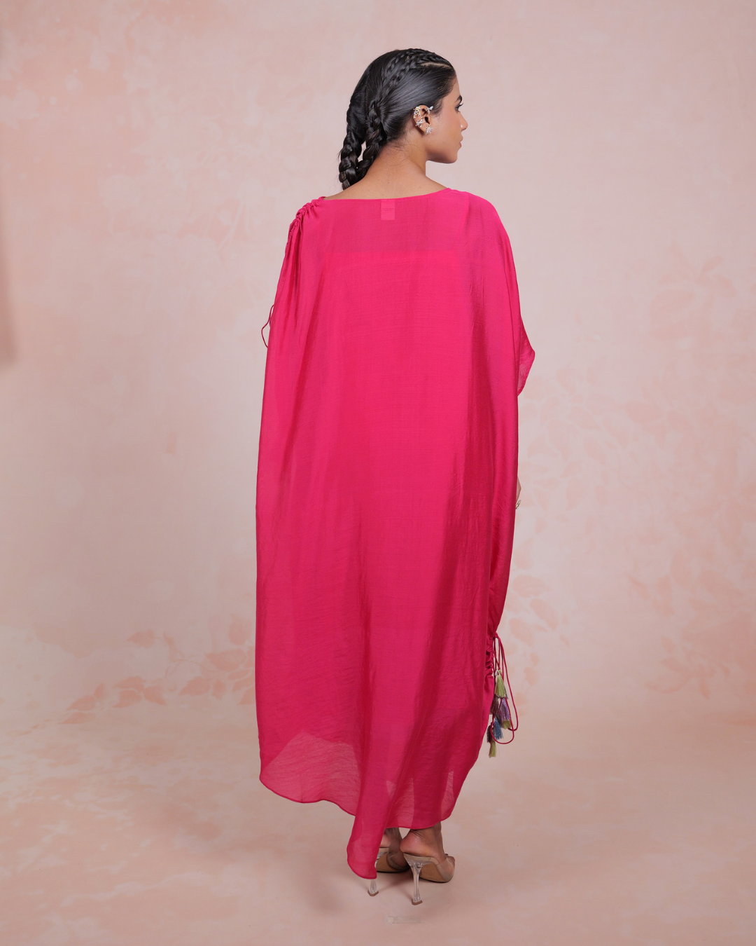 Swarali Pink Tie-up Kaftan