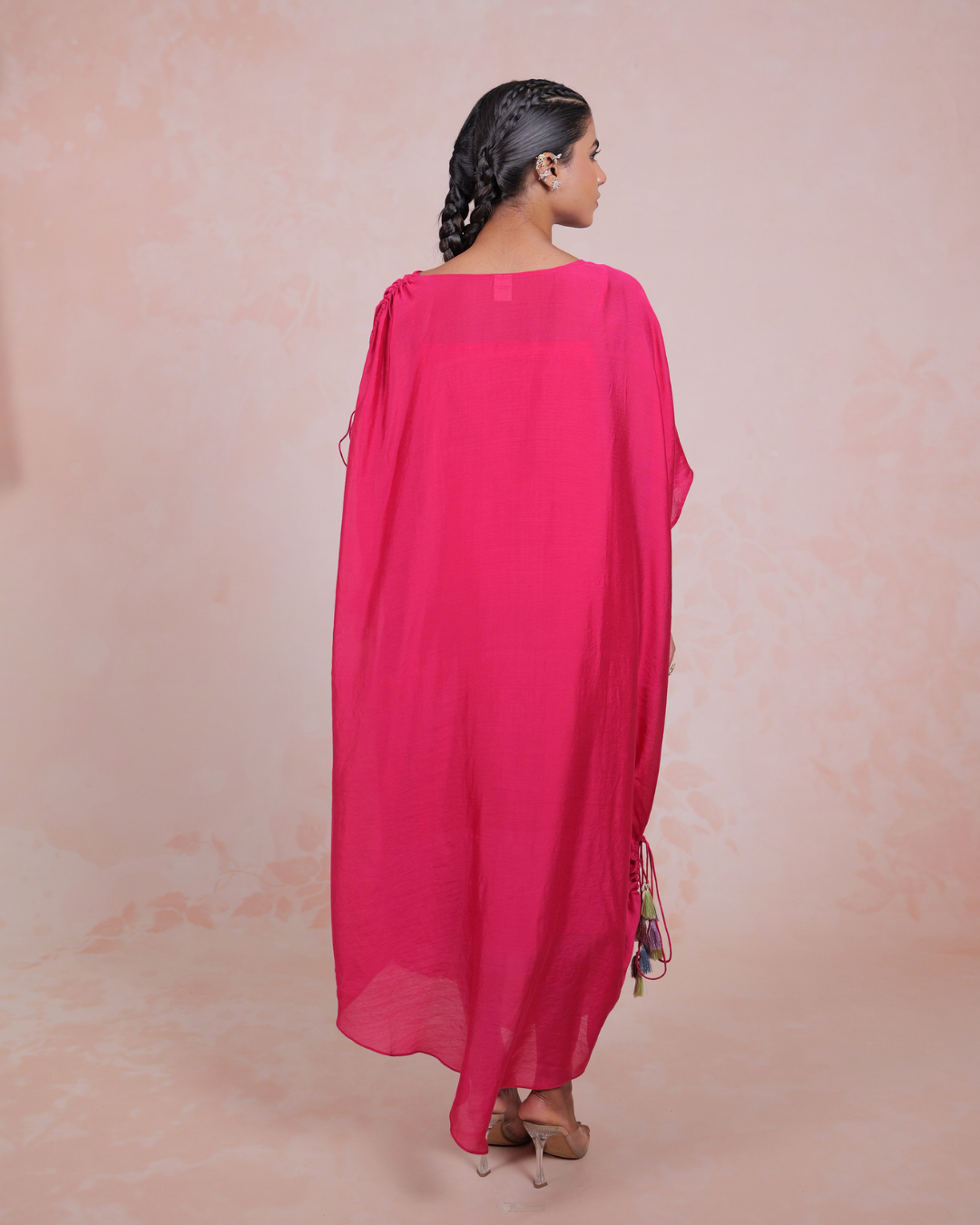 Swarali Pink Tie-up Kaftan