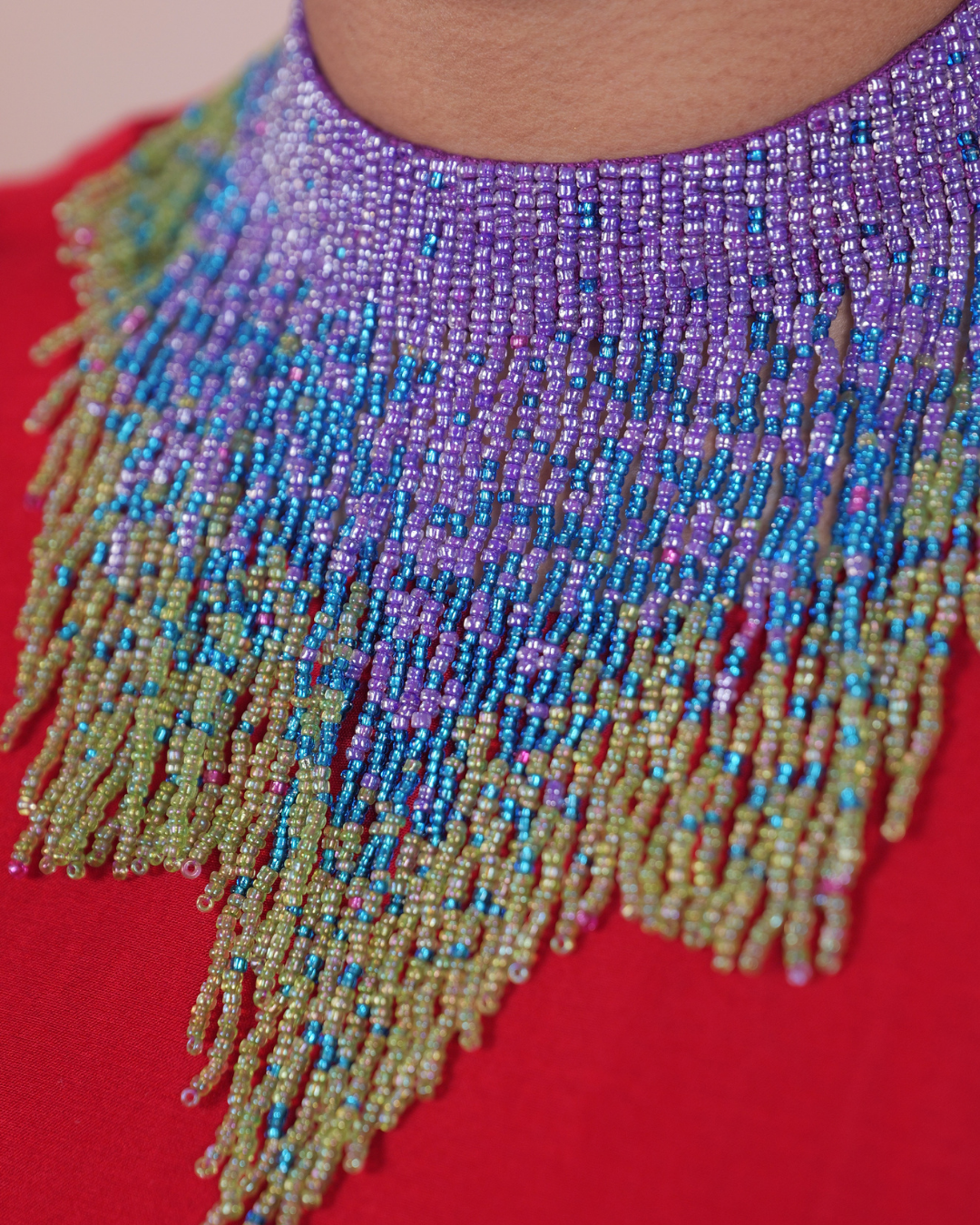 Anvaya Beaded Fringe Necklace