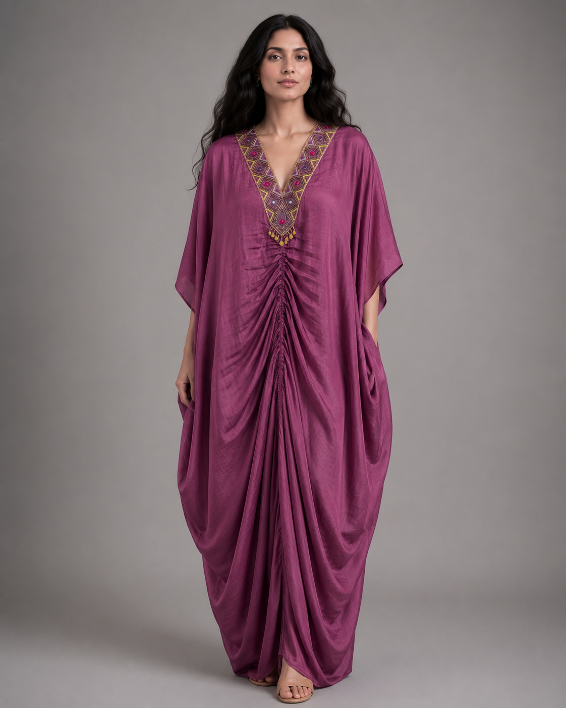 Nira Ruched kaftan