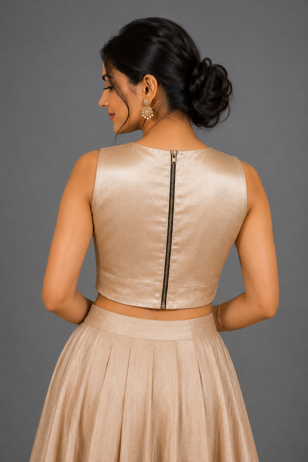 Champne Zipper blouse