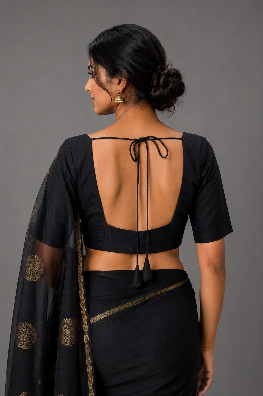 Black cotton blouse