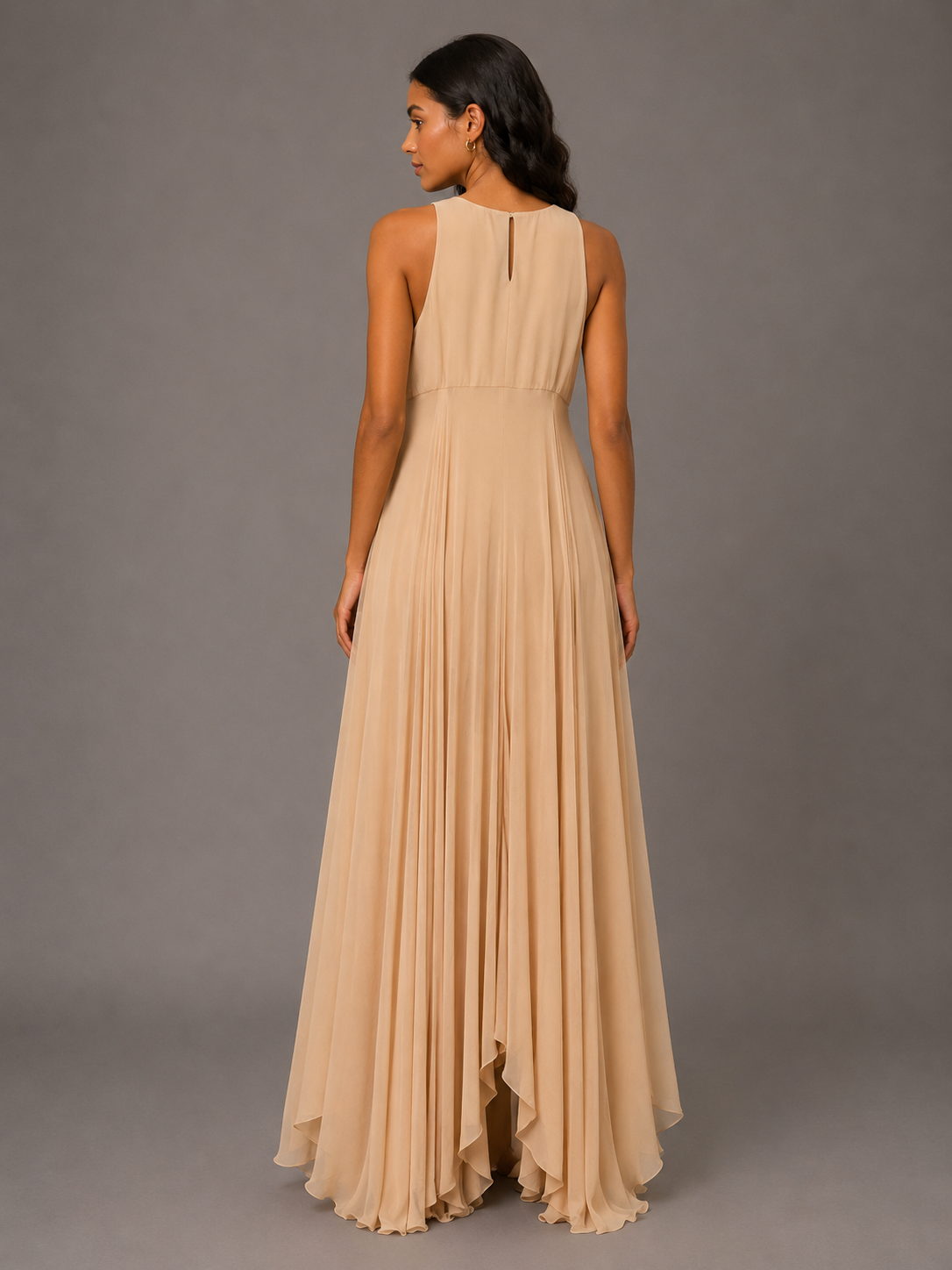Assymetrical champage dress