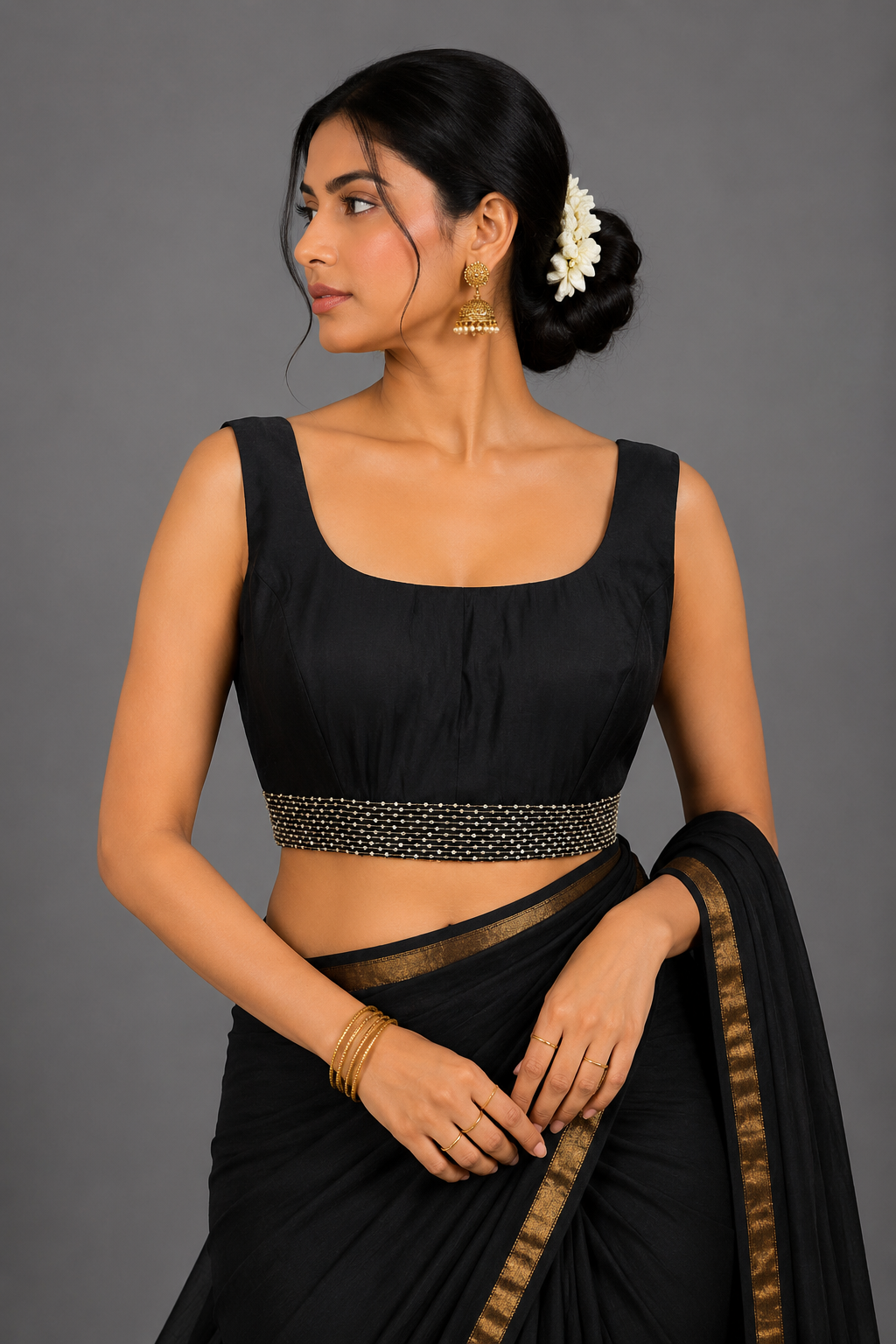 Pearl Black Blouse