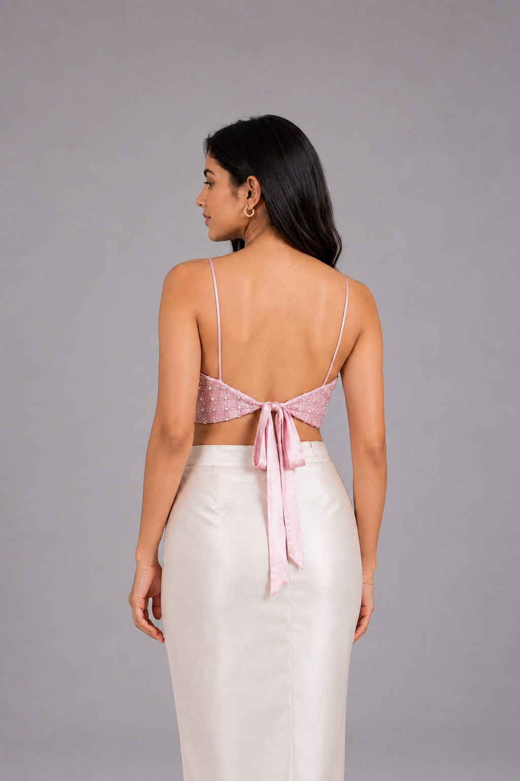 Baby Pink Embellished Blouse