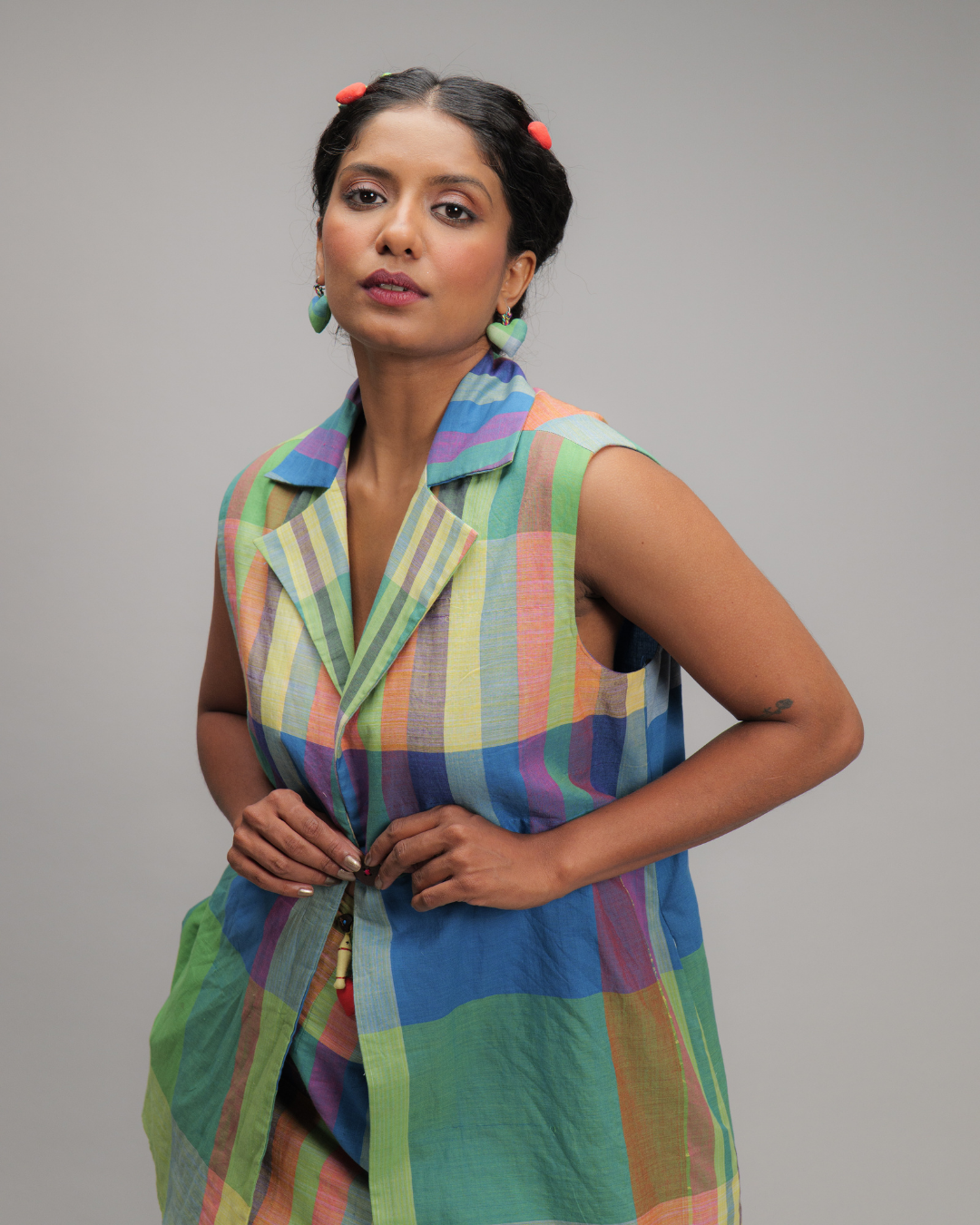 Agnes Multicolor Notch Collar Jacket