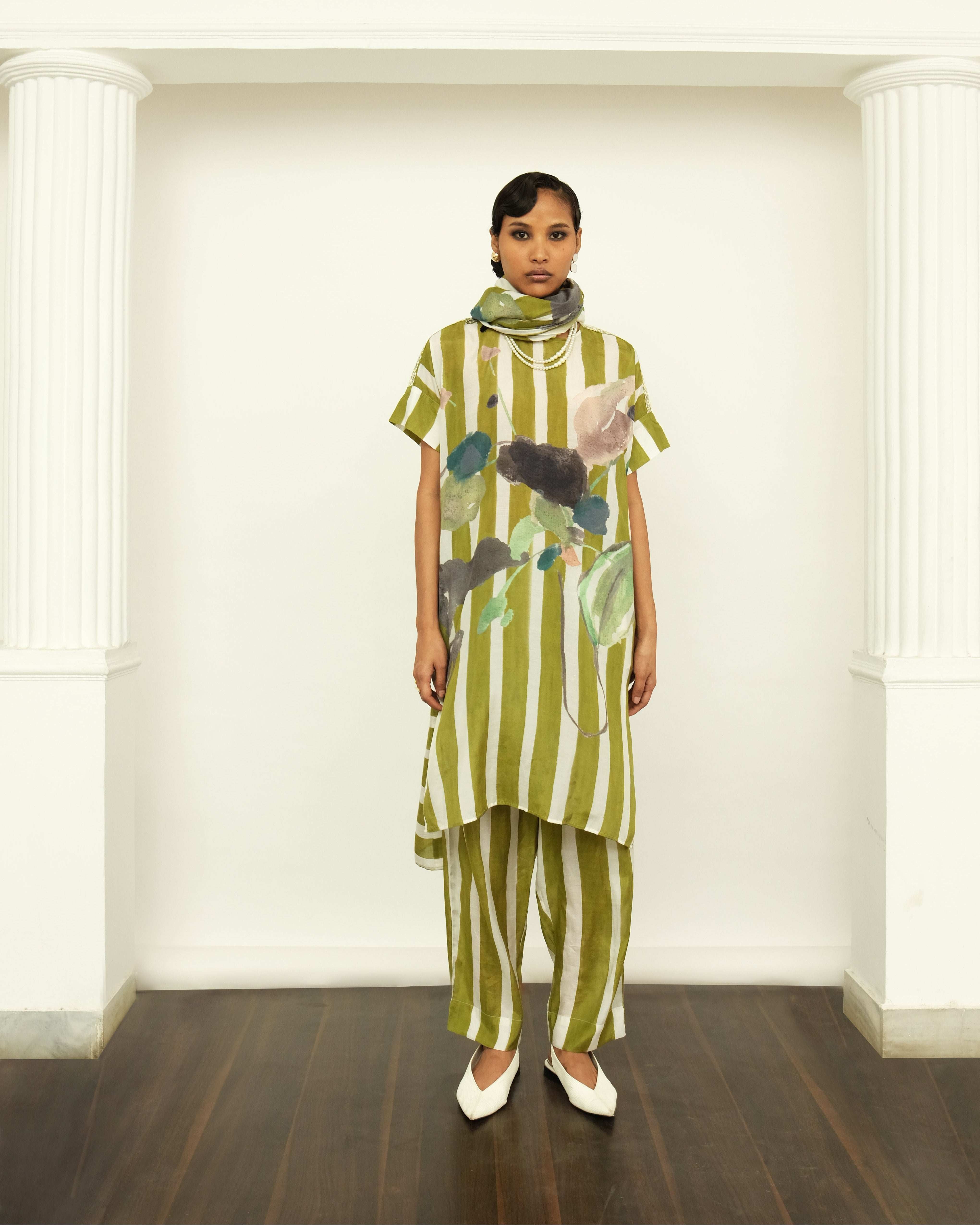 Olivia Stripe Kaftan Kurta